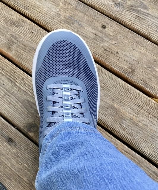 Two-tone denim blue Skechers Go Walk Flex demonstrating style versatility for casual outfits