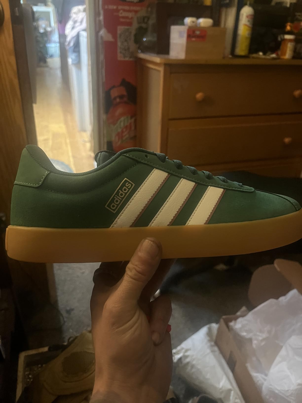 Side profile of adidas VL Court 3.0 showing vulcanized sole construction and classic proportions