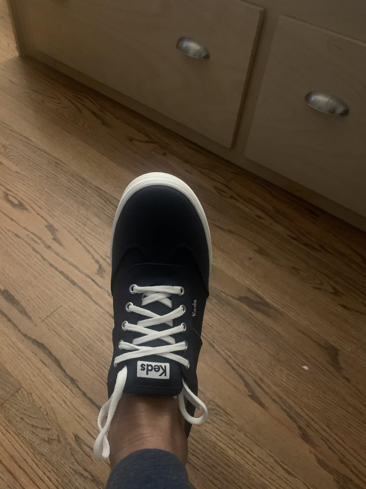 Keds Courty Core showing narrow fit profile and comfortable toe box design