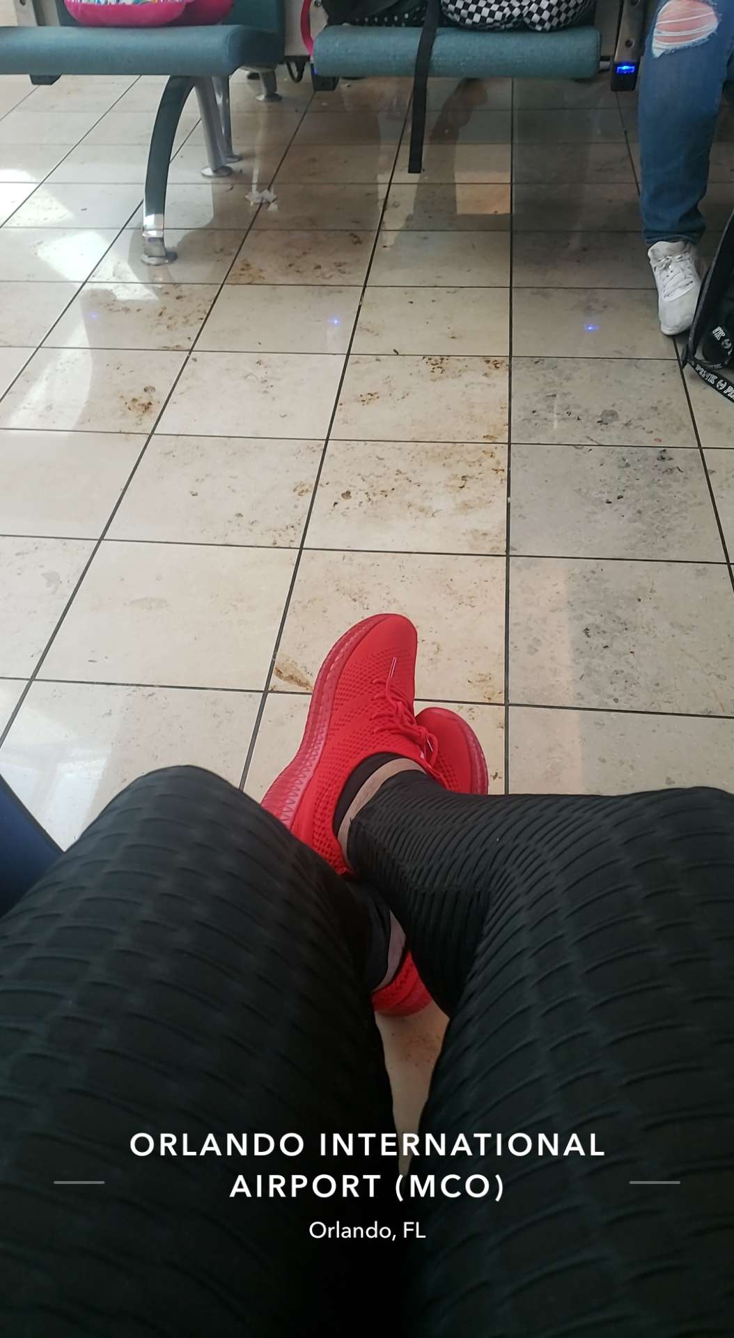 FUJEAK shoes comfort testing showing airport walking and travel use case
