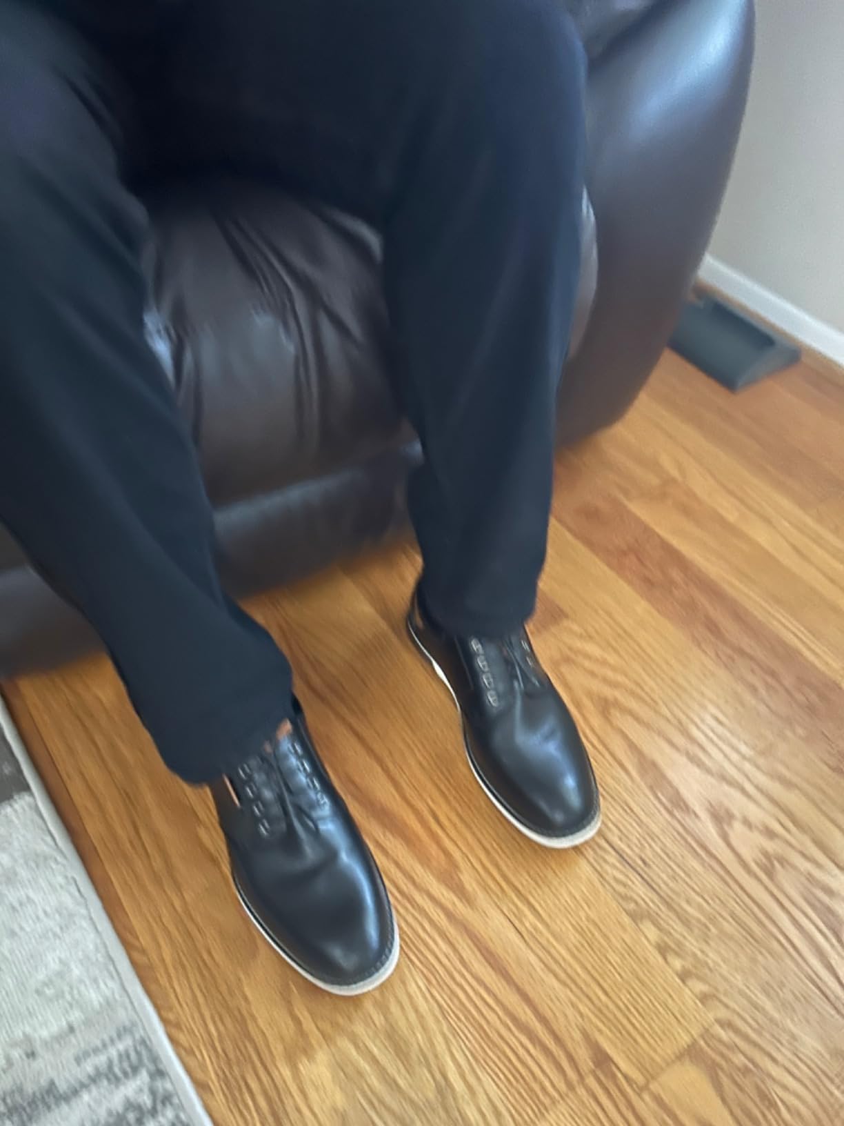 Bruno Marc Oxford sole showing TPE outsole pattern and wear after extended use