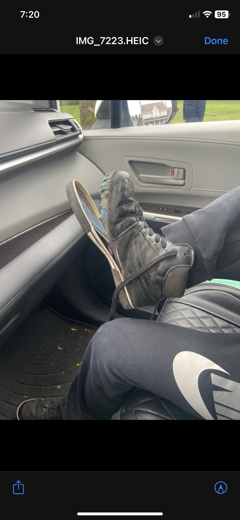 Multiple examples of Nautica Horizon kids sneakers with sole separation issues from different customers