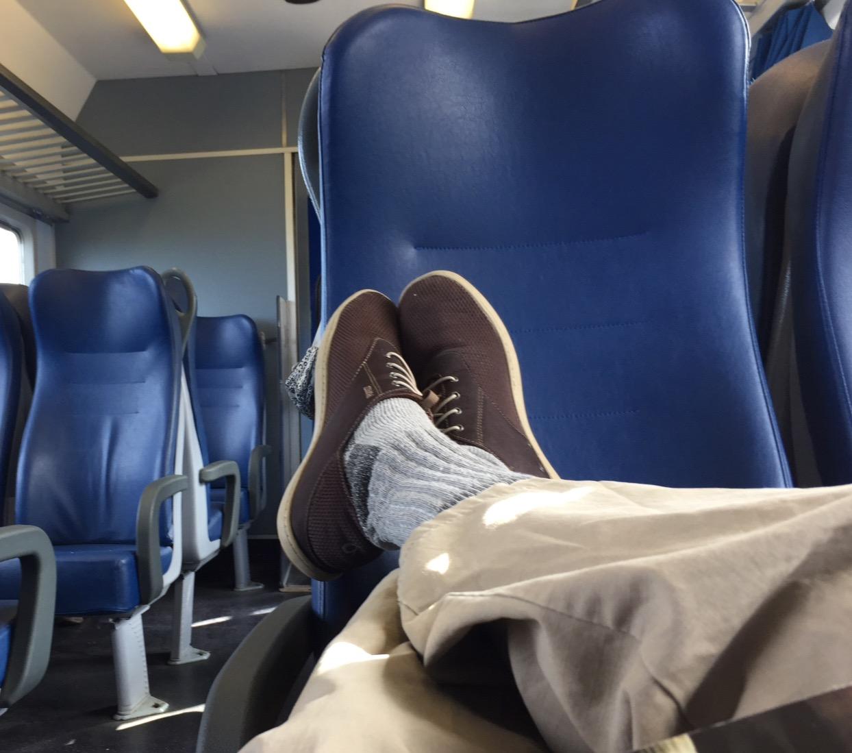 OLUKAI Nohea Moku after 115 miles of walking during European travel showing minimal wear despite heavy use