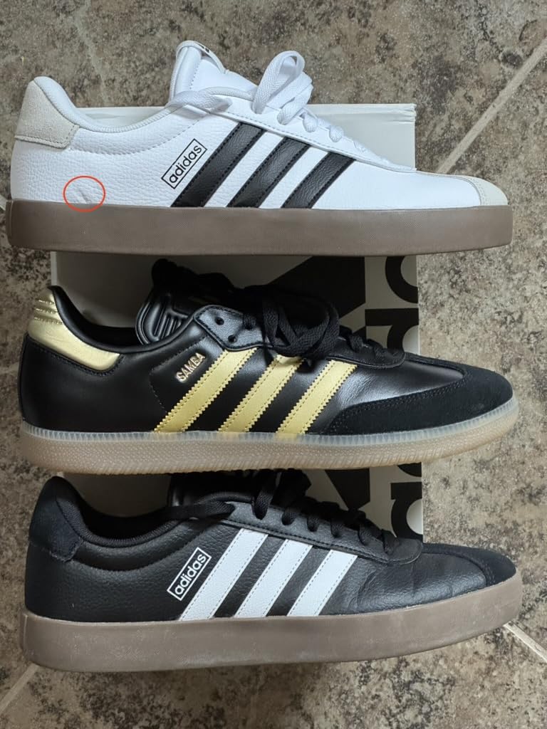 Close-up view of adidas VL Court 3.0 showing leather construction detail and lacing system