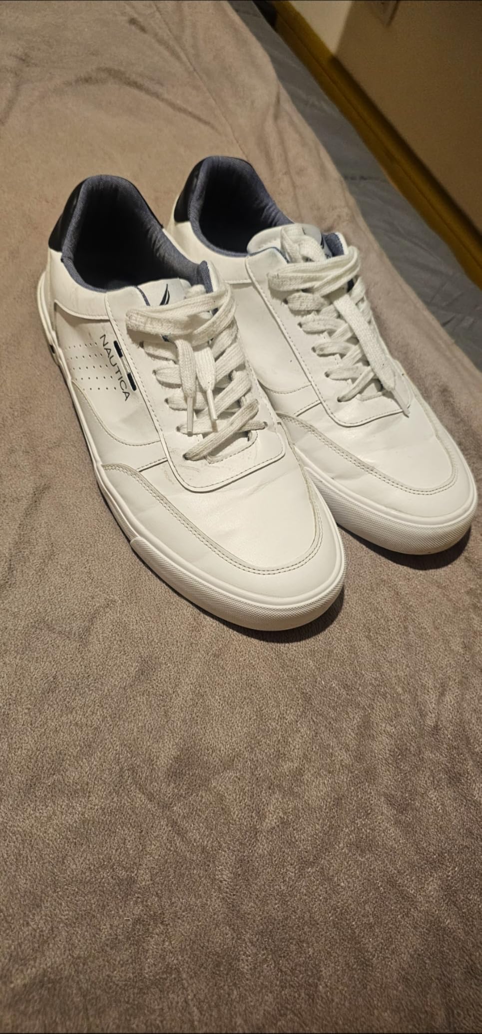 Interior view of Nautica shoe showing cushioned insole and heel area construction