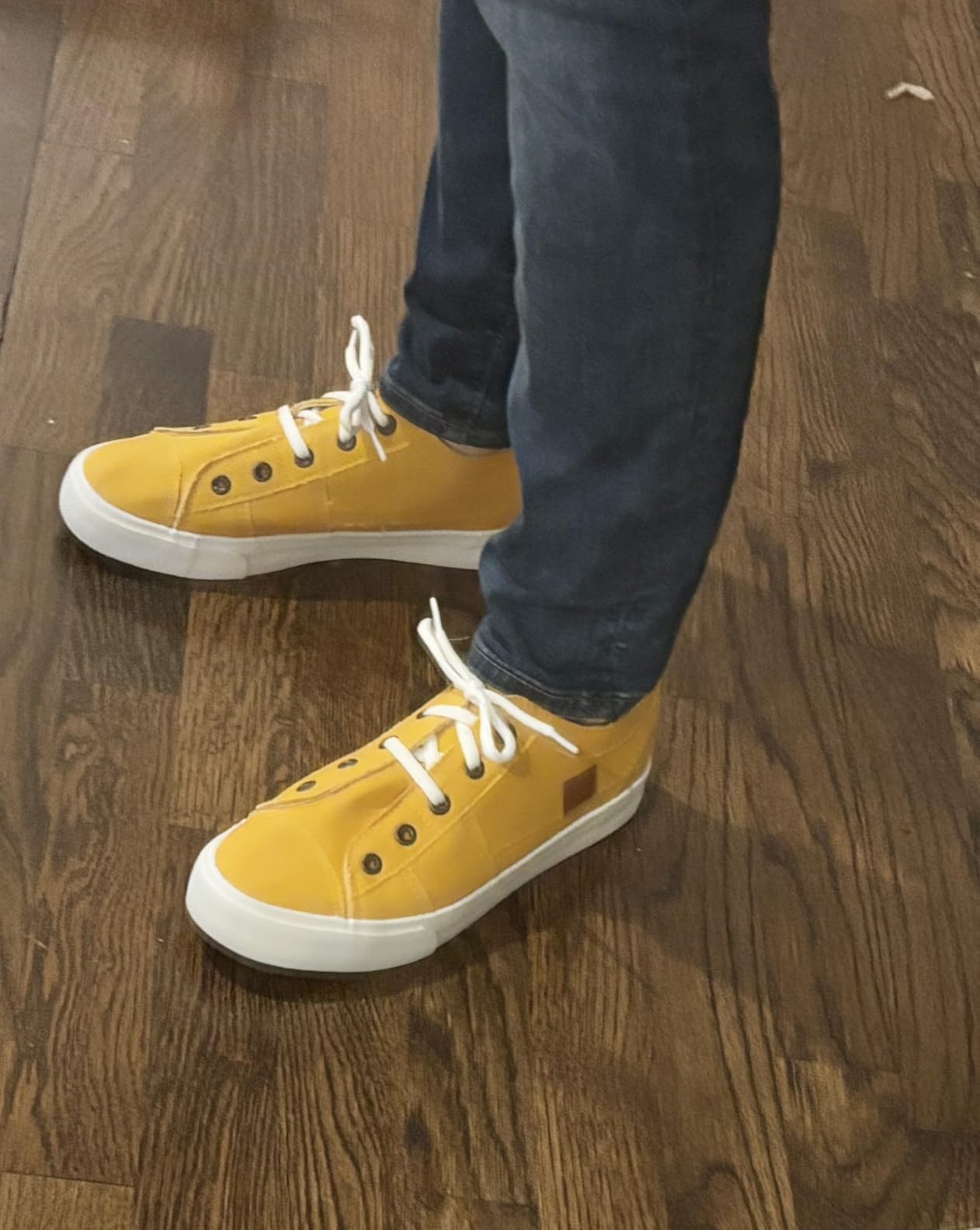 XRH canvas sneakers worn in real-world setting showing versatility with casual outfit coordination