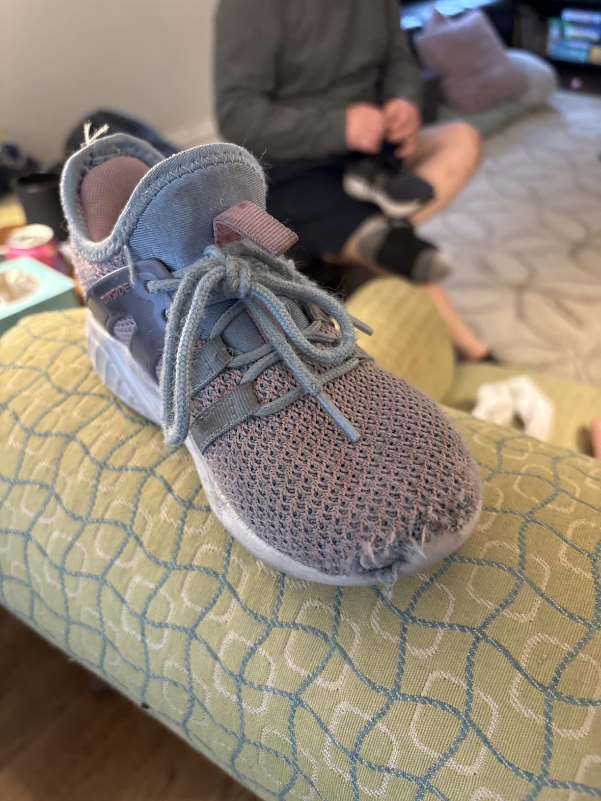 RUNSIDE Kids Tennis Shoes showing wear patterns after extended use