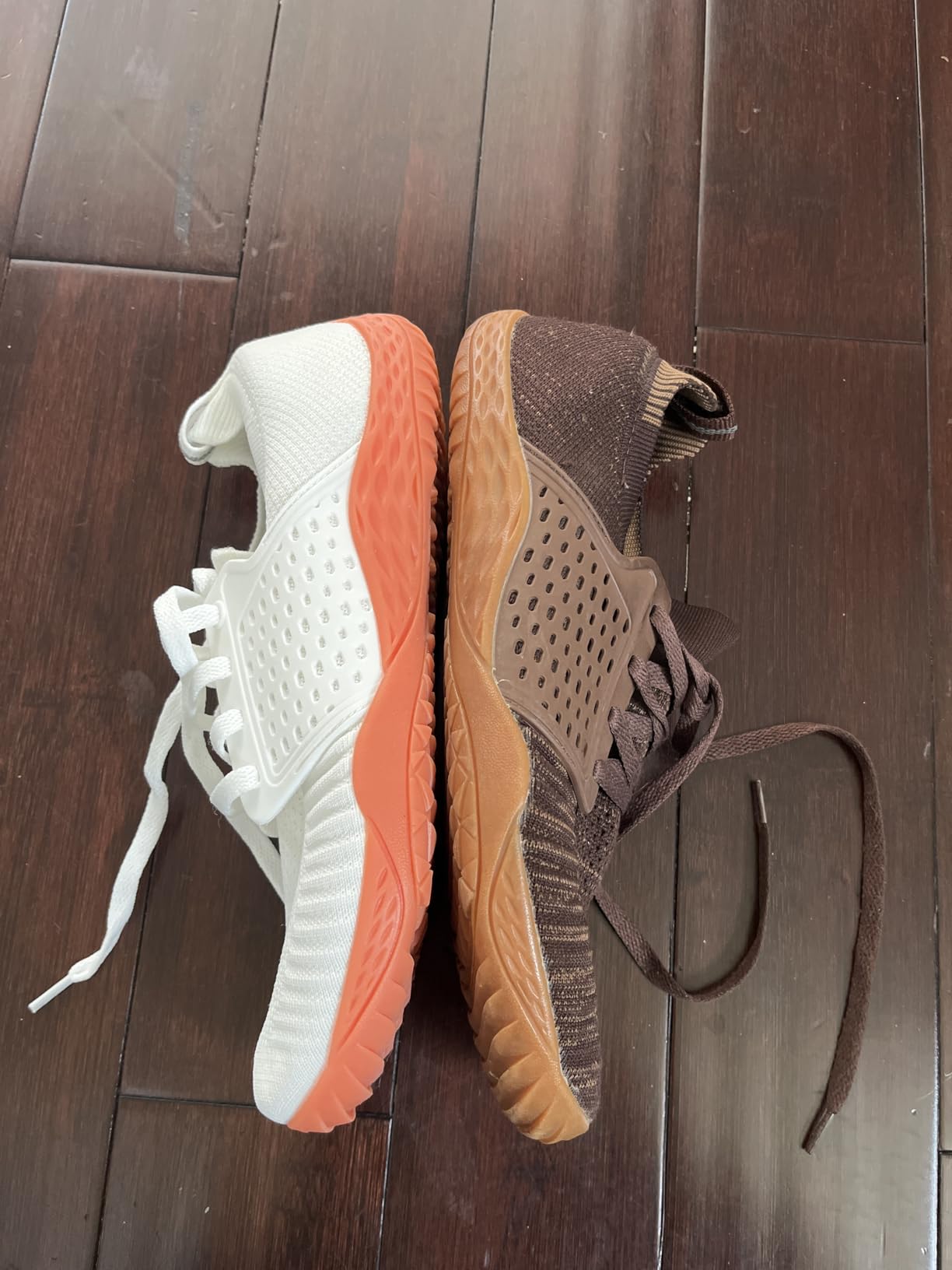 WHITIN barefoot shoes detailed view showing engineered knit upper and lacing system