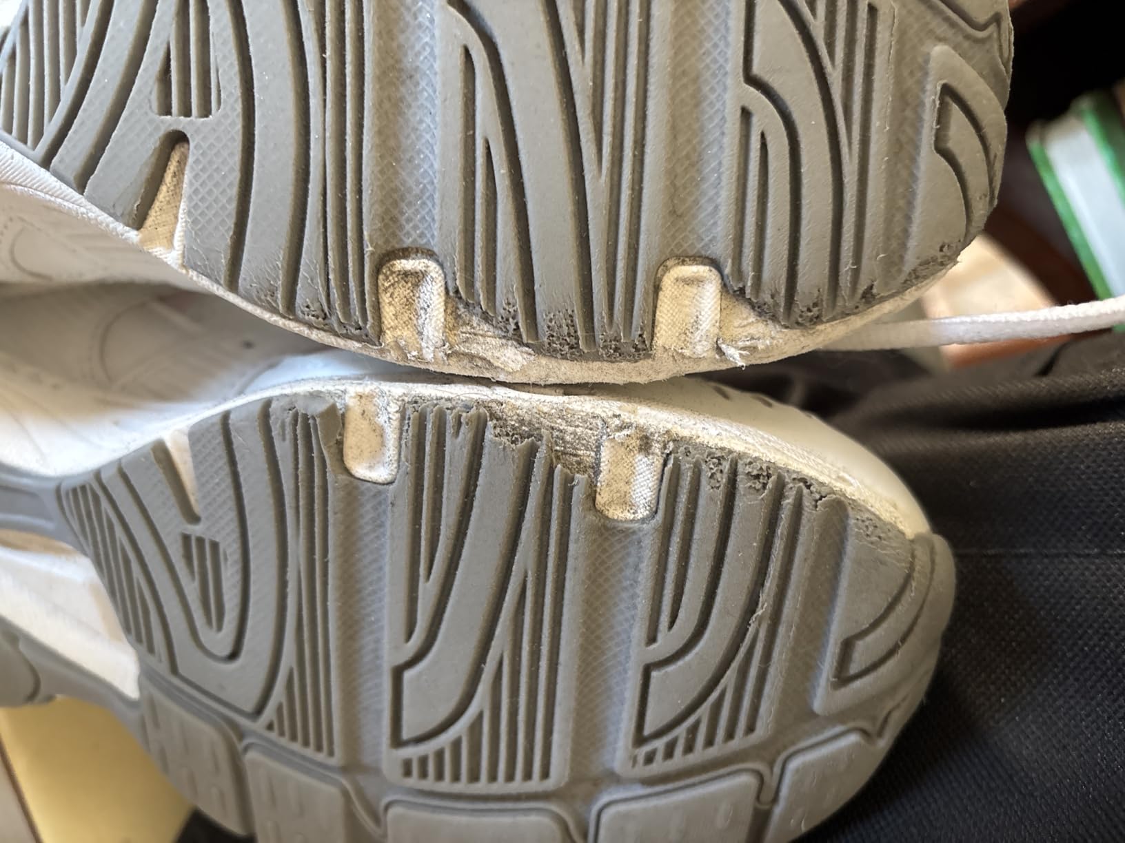 Avia Verge sole showing early wear patterns after 2 months of pickleball use on court surface