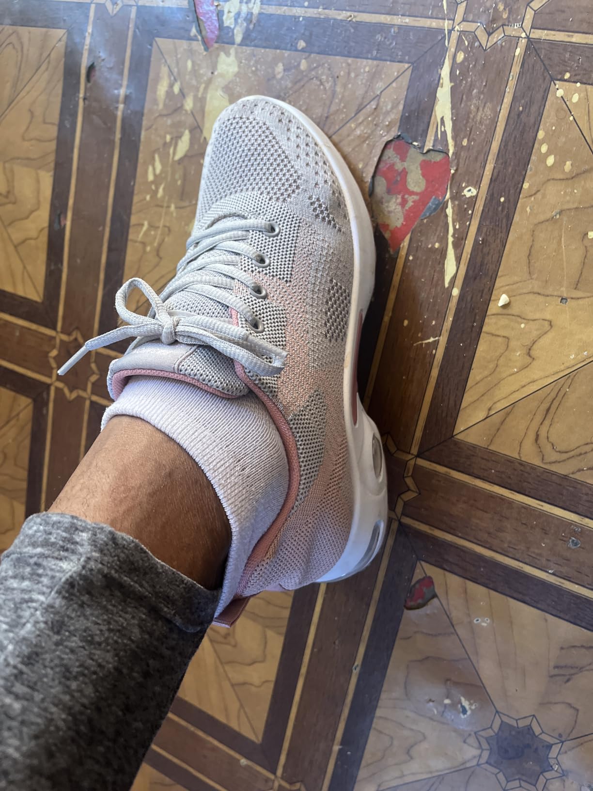 Real user photo of Padgene women's sneakers showing daily wear and comfort