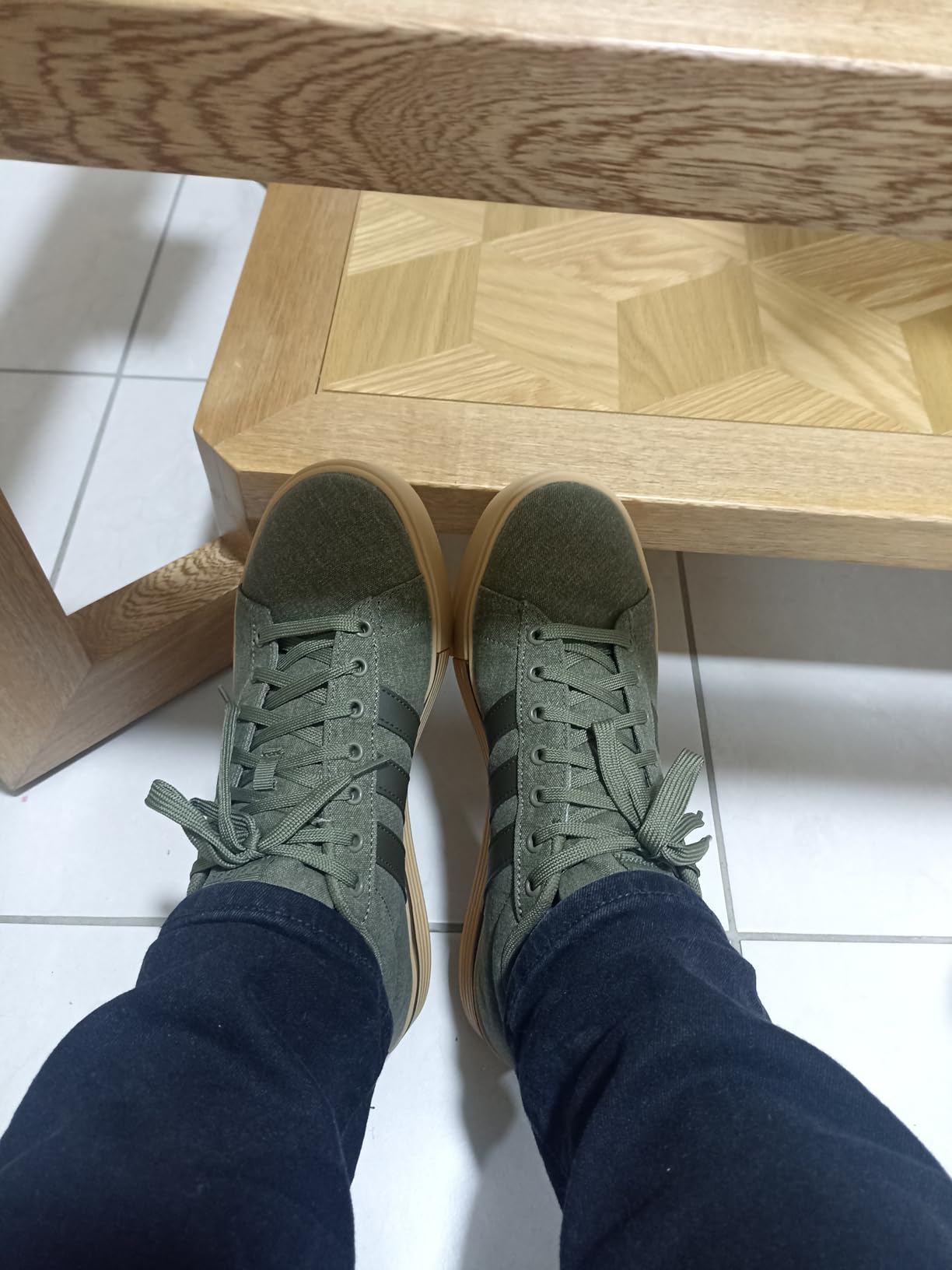 Adidas Daily 4.0 sneakers showing durability after several weeks of daily wear