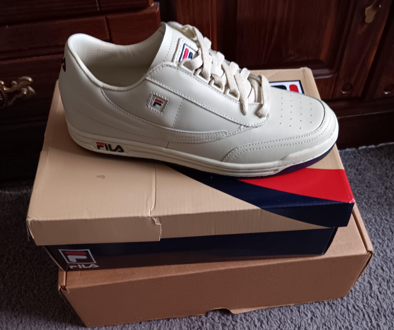 Fila Men's Original Fitness classic sneaker retro white red blue colorway