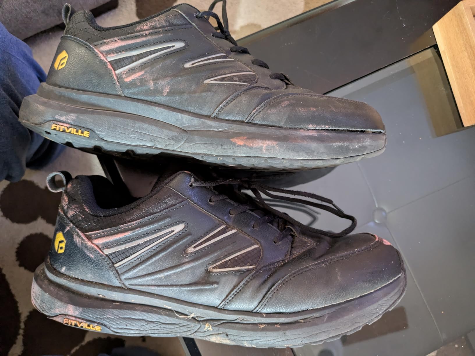 FitVille hiking shoe showing durability issue with sole separation after extended use