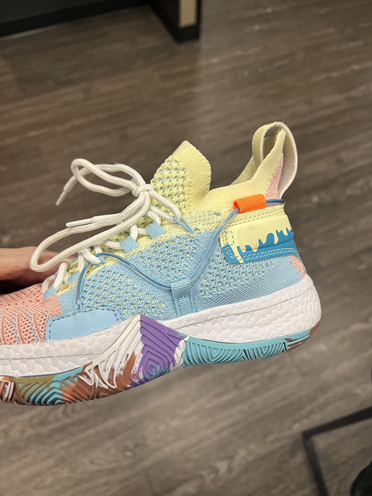 ASHION kids basketball shoes final recommendation showing colorful high top design