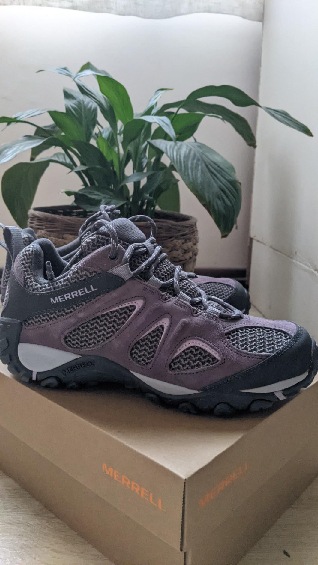 Side view of Merrell Women's Yokota 2 showing ankle support and overall profile