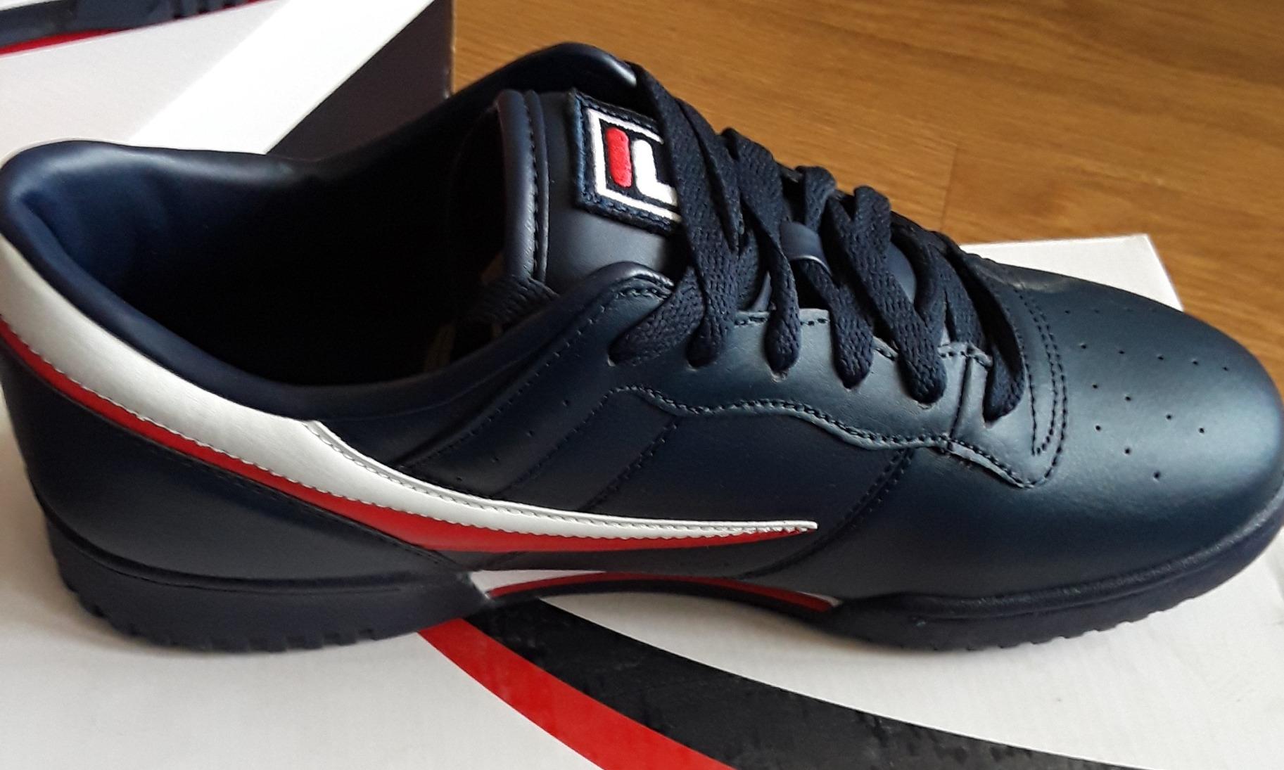 Fila Original Fitness sneaker heel detail showing back counter design and Fila branding