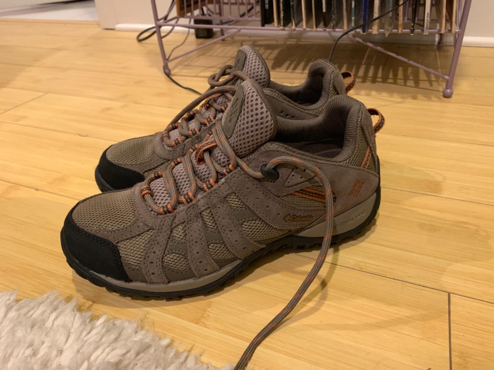 Columbia Redmond waterproof hiking shoe showing side profile and ankle support design