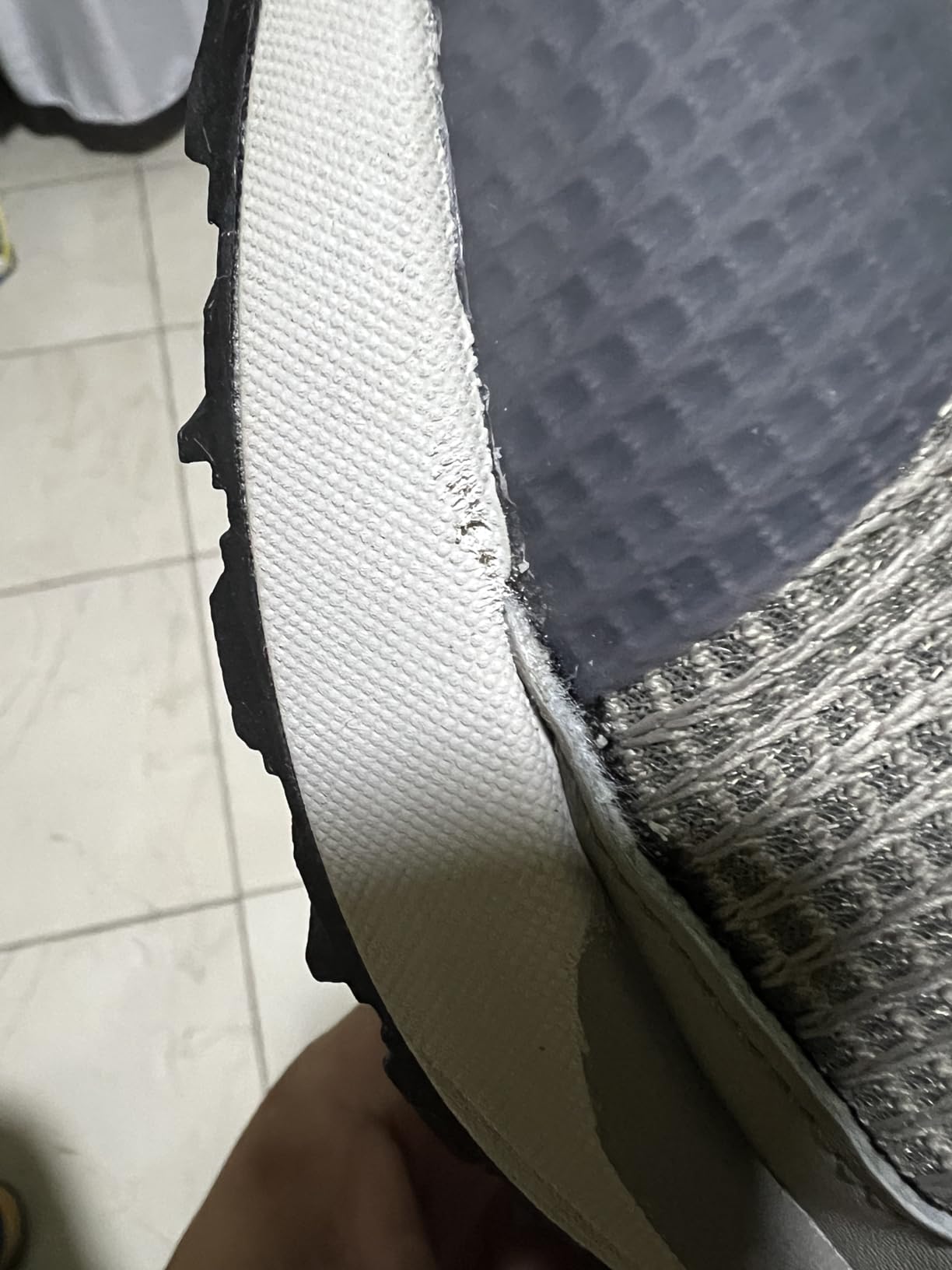 Close-up view of Columbia Trailstorm sole showing Adapt Trax tread pattern and 4mm lugs for traction