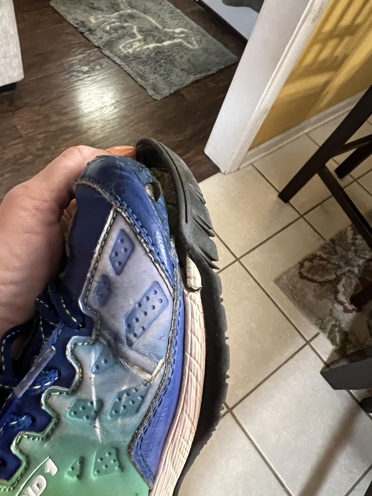 AND1 Showout basketball shoes showing sole separation issues after 2 months of school use