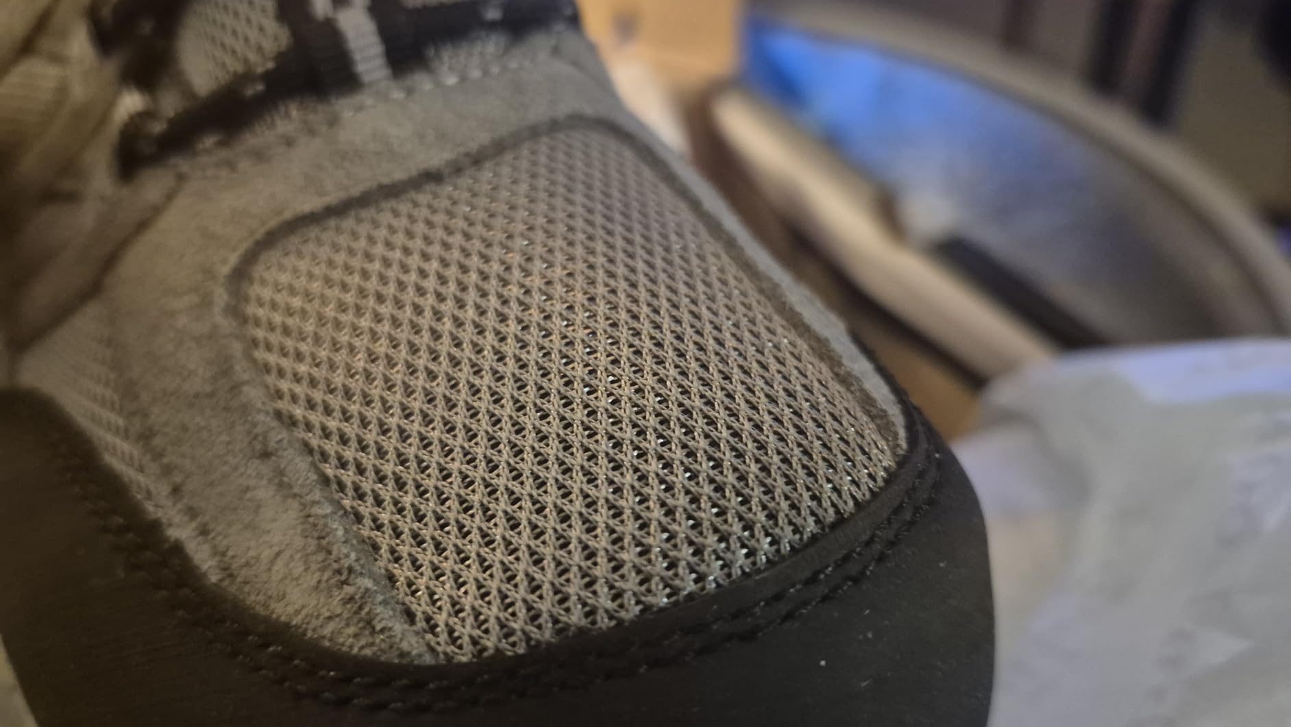 SHULOOK hiking shoes in action on rocky trail terrain showing real-world usage