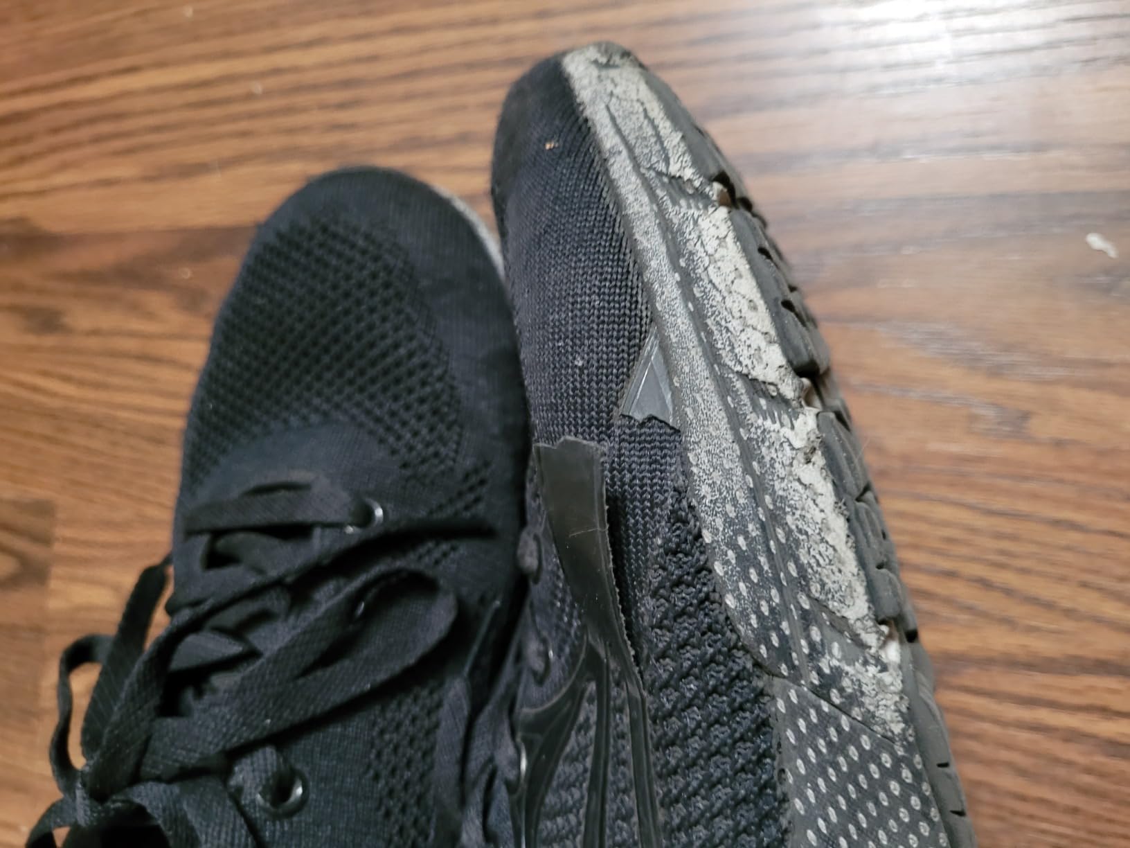 Durability concerns showing plastic side elements and material wear patterns