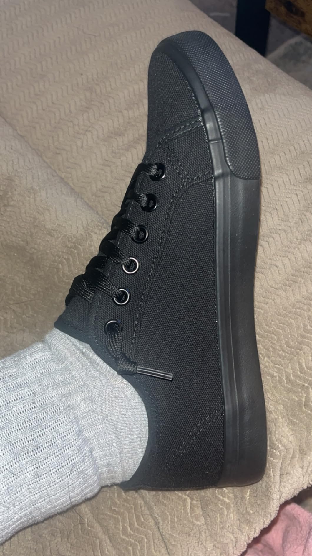 XRH canvas sneakers shown in lifestyle setting demonstrating everyday wear