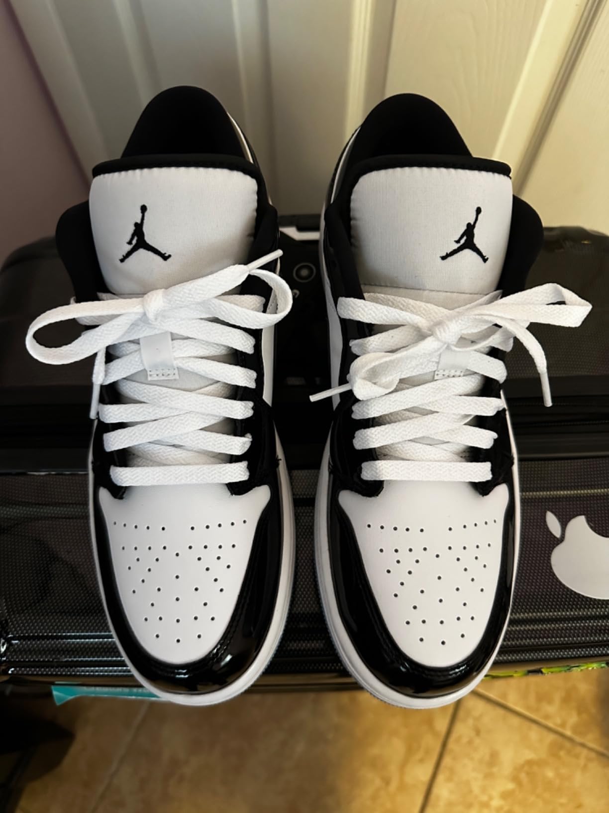 Jordan 1 Low lifestyle shot showing how they look in real-world casual wear situations