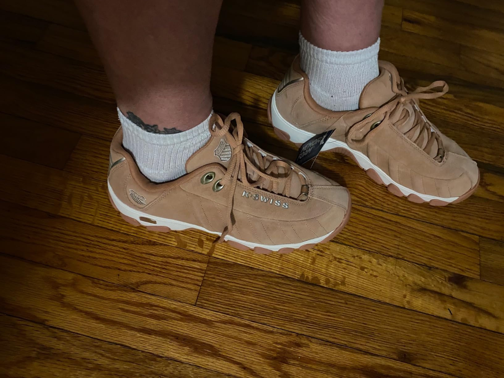 K-Swiss ST329 CMF action shot showing flexibility and movement during walking