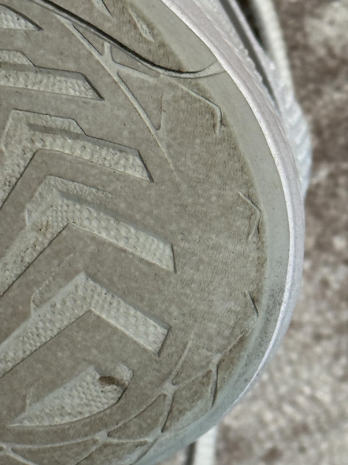 Bottom sole view of ASICS Gel-Dedicate 7 showing tread wear patterns after regular court use