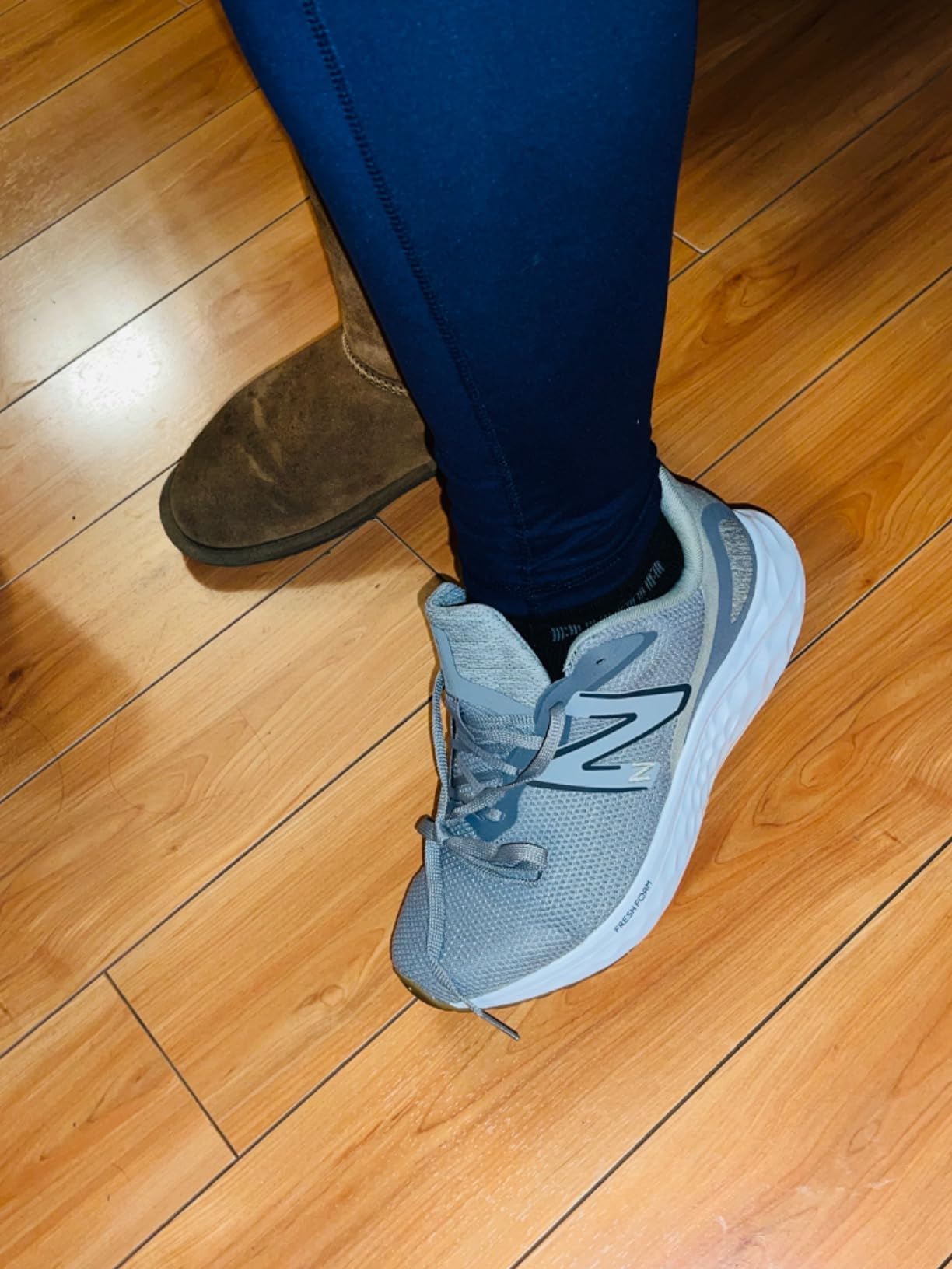 New Balance Arishi V4 toe box area showing mesh construction and wear patterns after testing