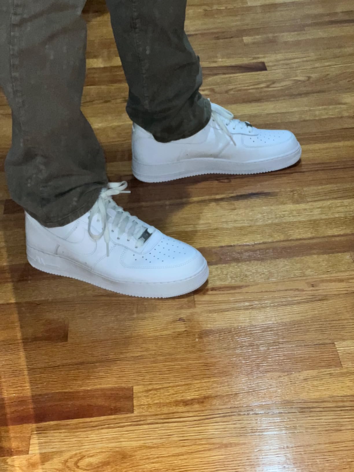 Final product shot of Nike Air Force 1 showing complete shoe design and classic aesthetic