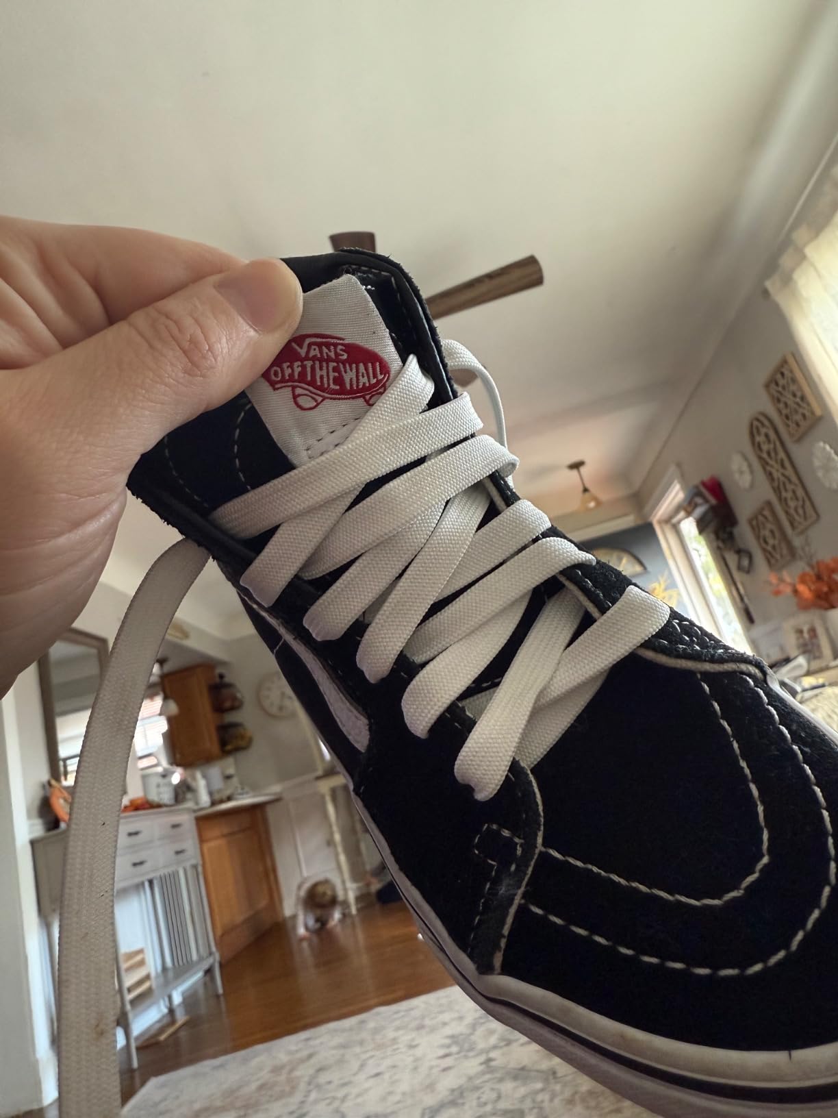 ZHENTOR shoelaces showing perfect fit and professional appearance on sneakers