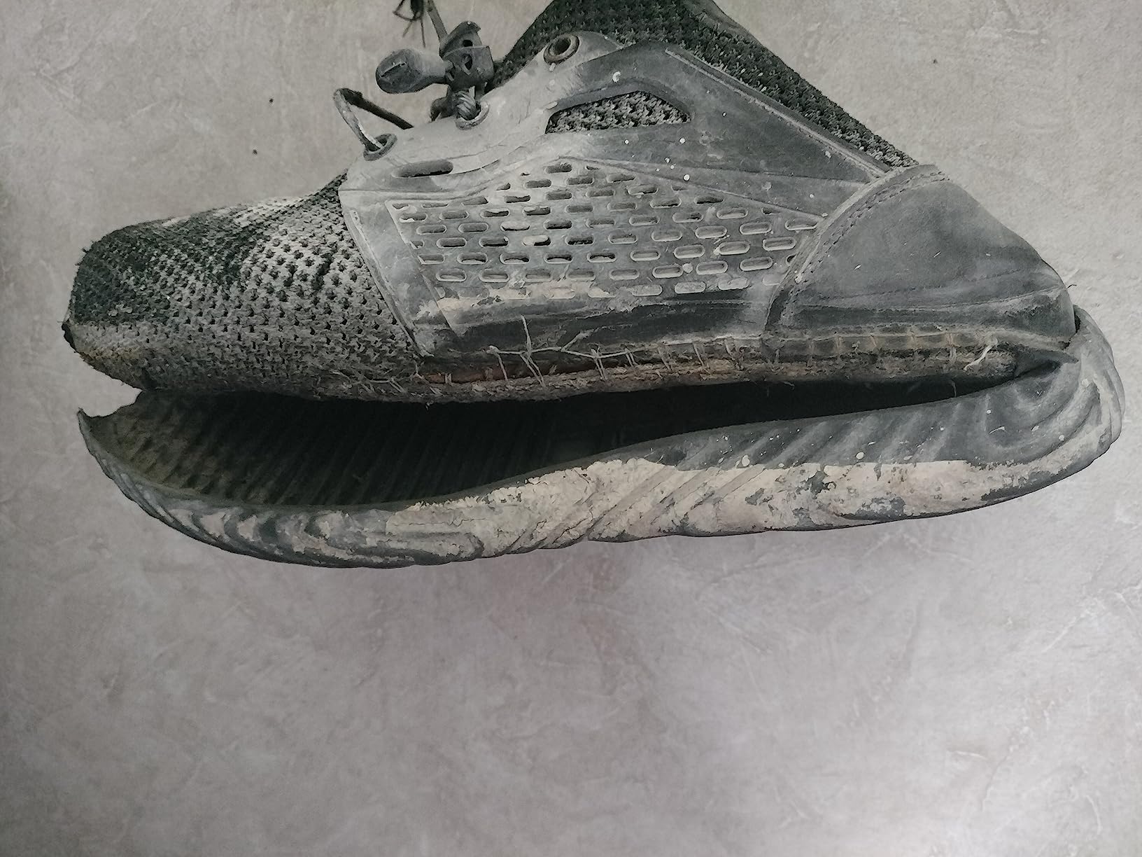 SUADEX steel toe work shoes after 6 months of heavy use showing wear patterns and durability