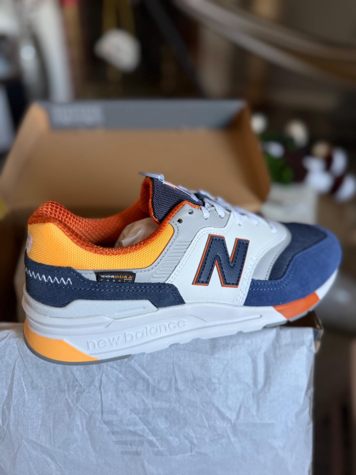 New Balance 997H worn in casual setting showing lifestyle versatility