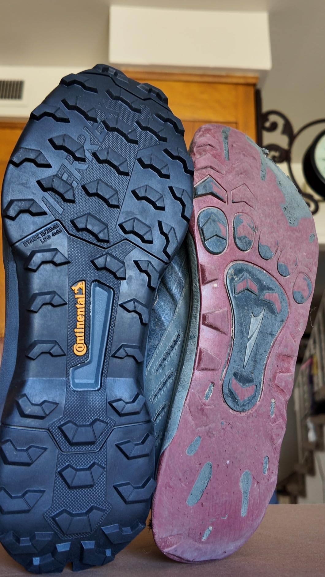 Durability testing results showing Adidas Terrex AX4 condition after extensive trail use