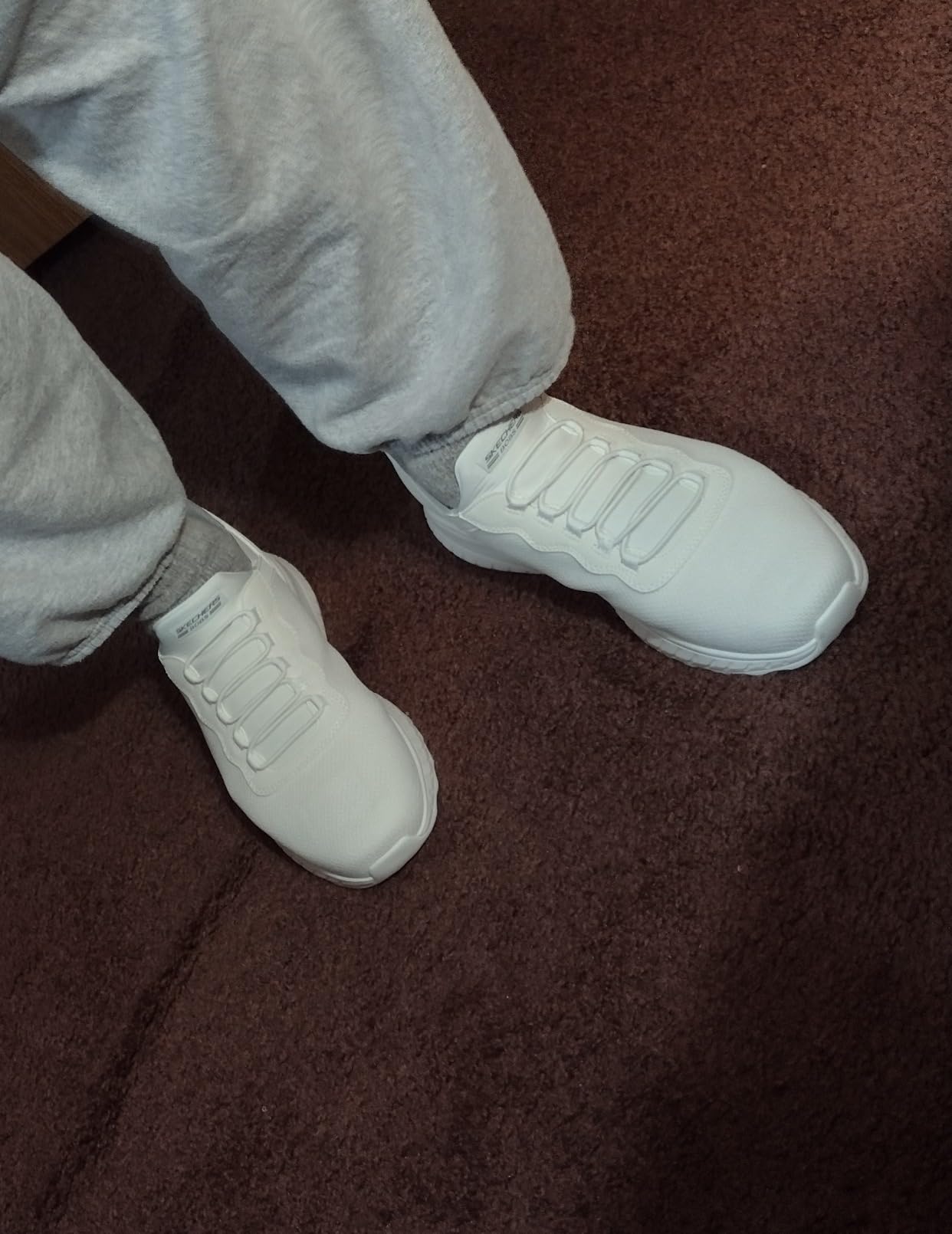 Skechers slip-ins worn in real-world walking scenario showing practical use