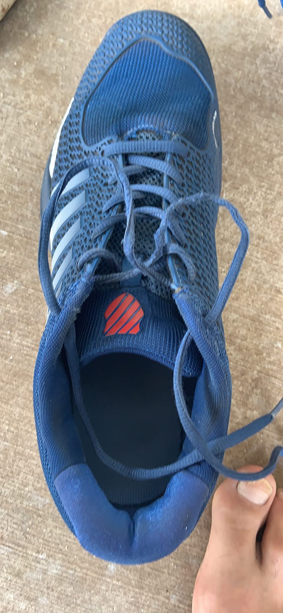 Worn K-Swiss Express Light showing sole wear and durability concerns after months of use