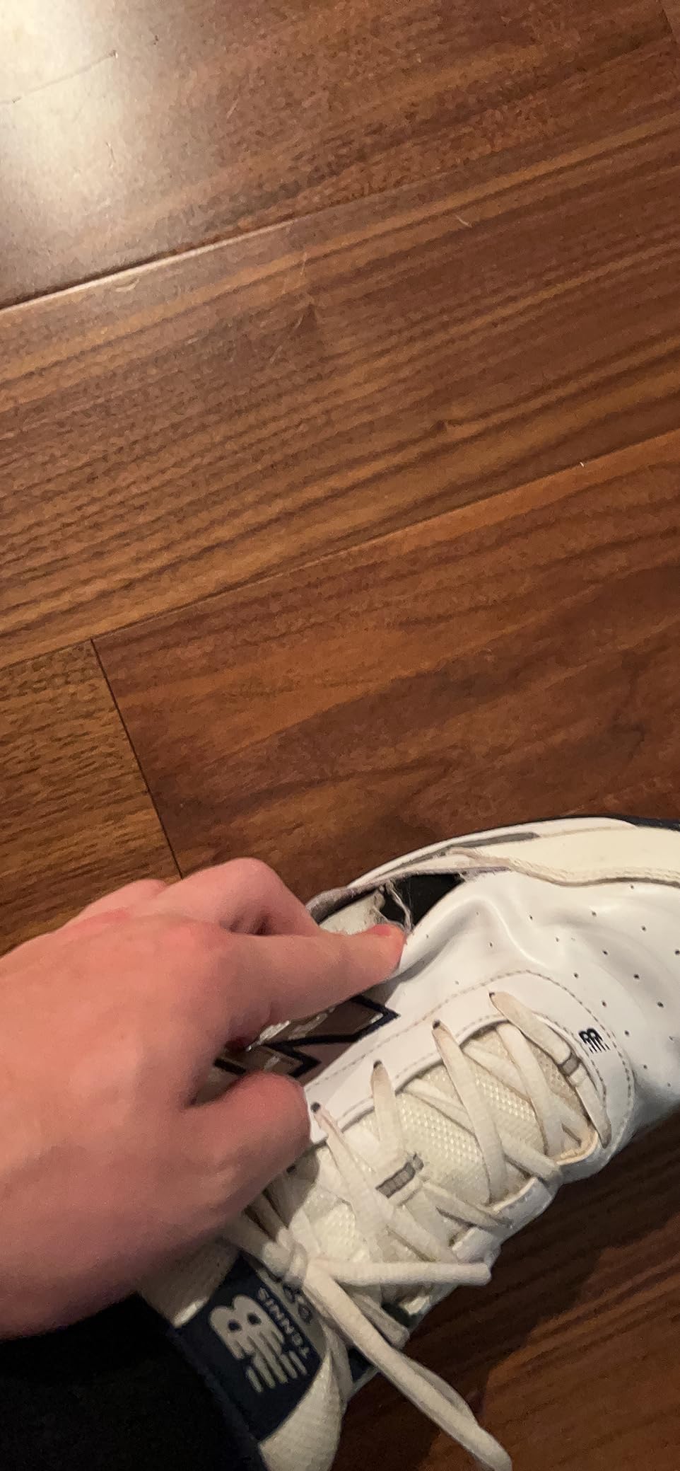 New Balance 806 showing early durability issues with side seam separation