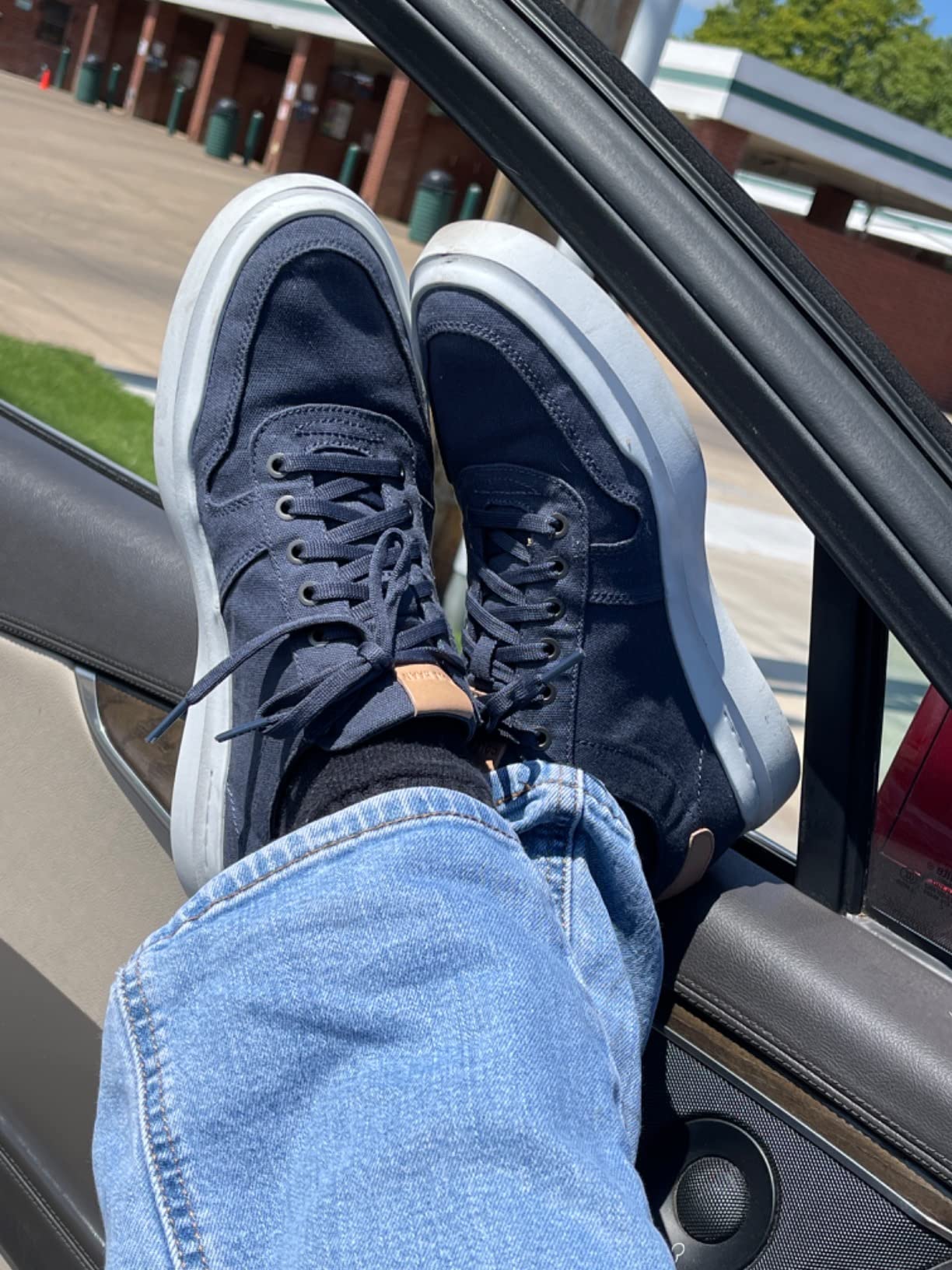 Cole Haan GrandPro Rally showing daily wear and canvas material after several weeks of use