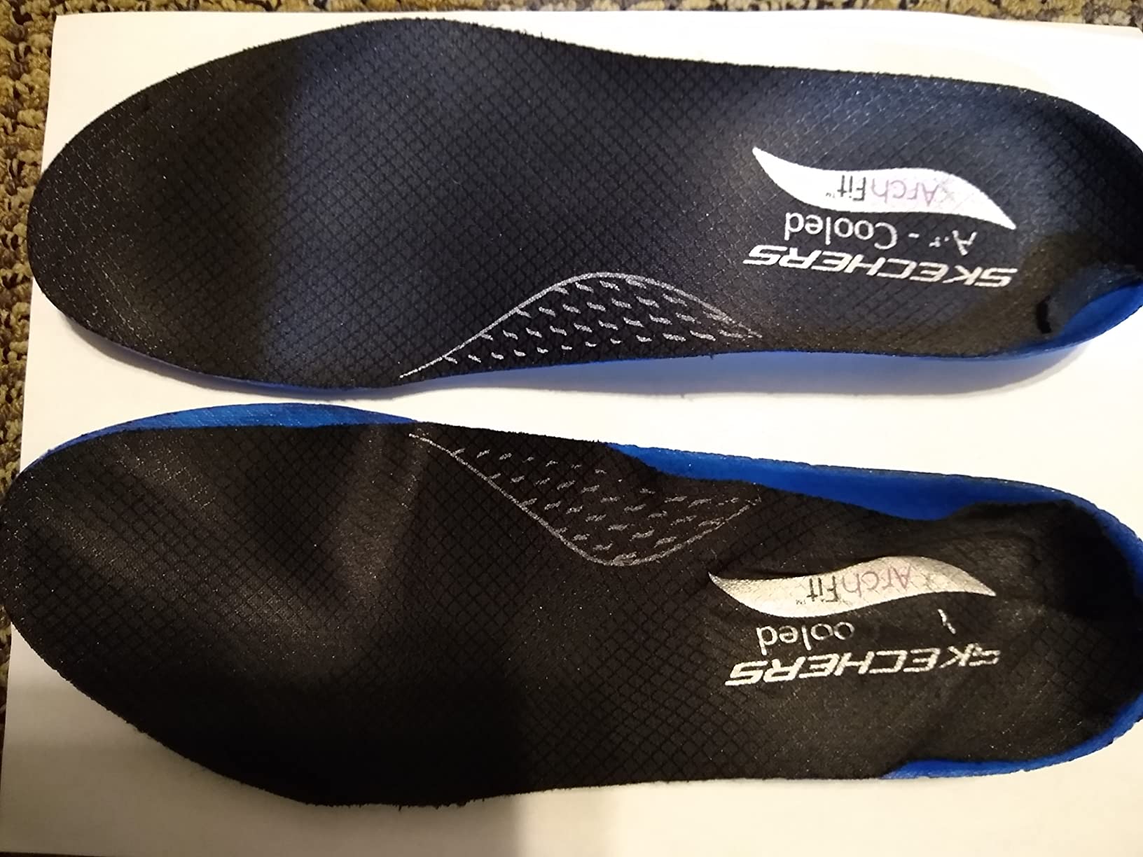 Comparison showing Skechers Arch Fit construction quality and materials up close