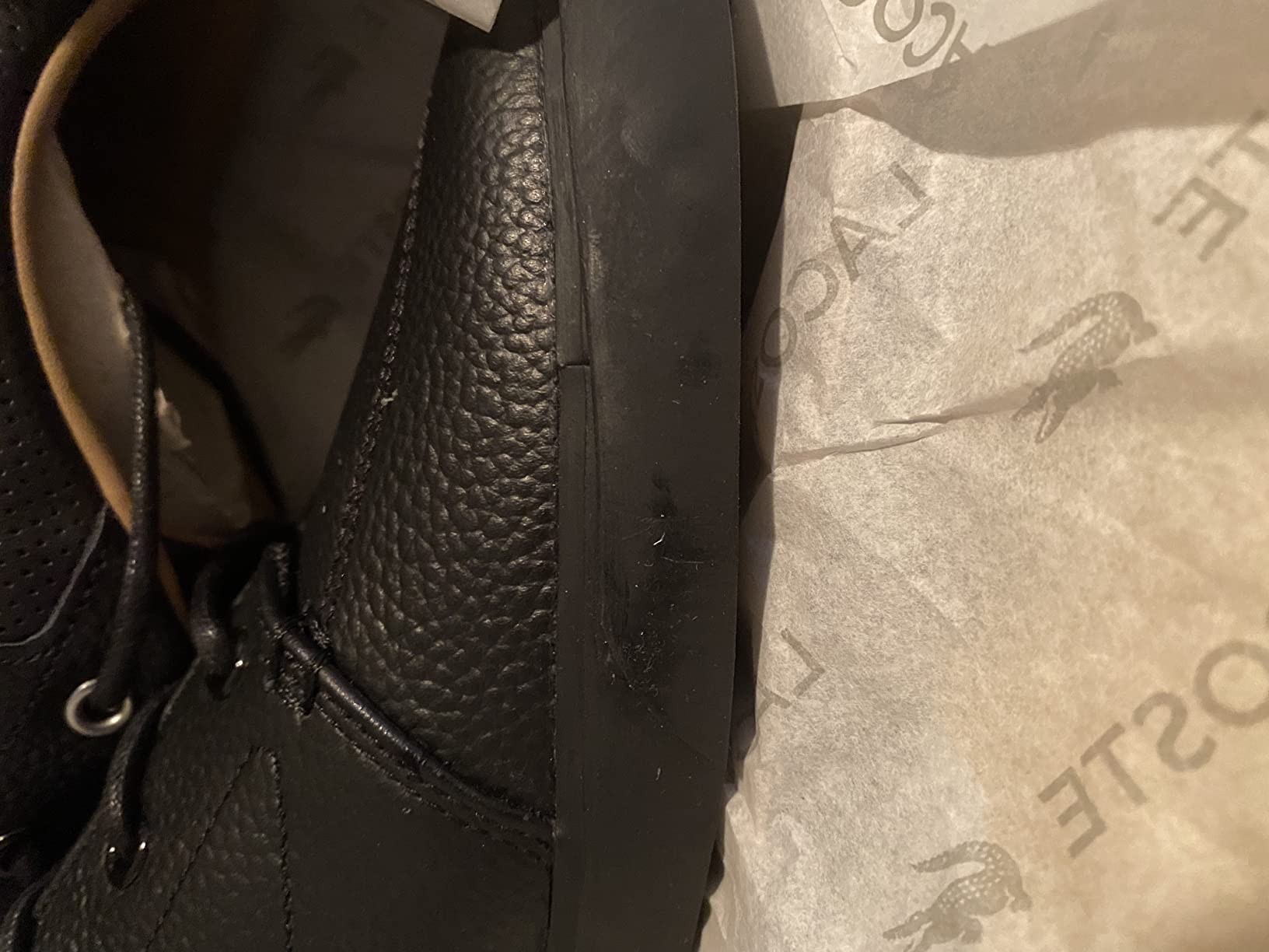 Detailed comparison showing Lacoste Bayliss sneaker construction quality and design features as marketed