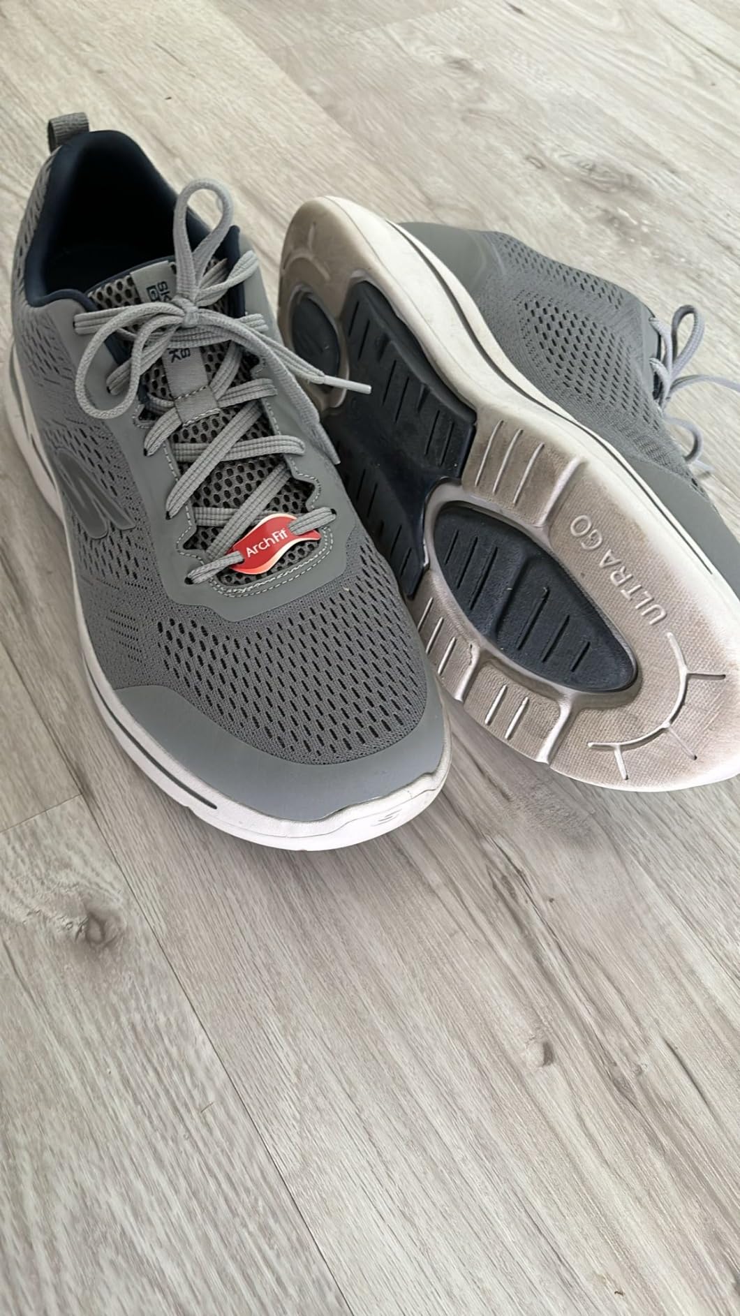 Skechers GoWalk in action during daily walking showing mesh breathability and comfort features