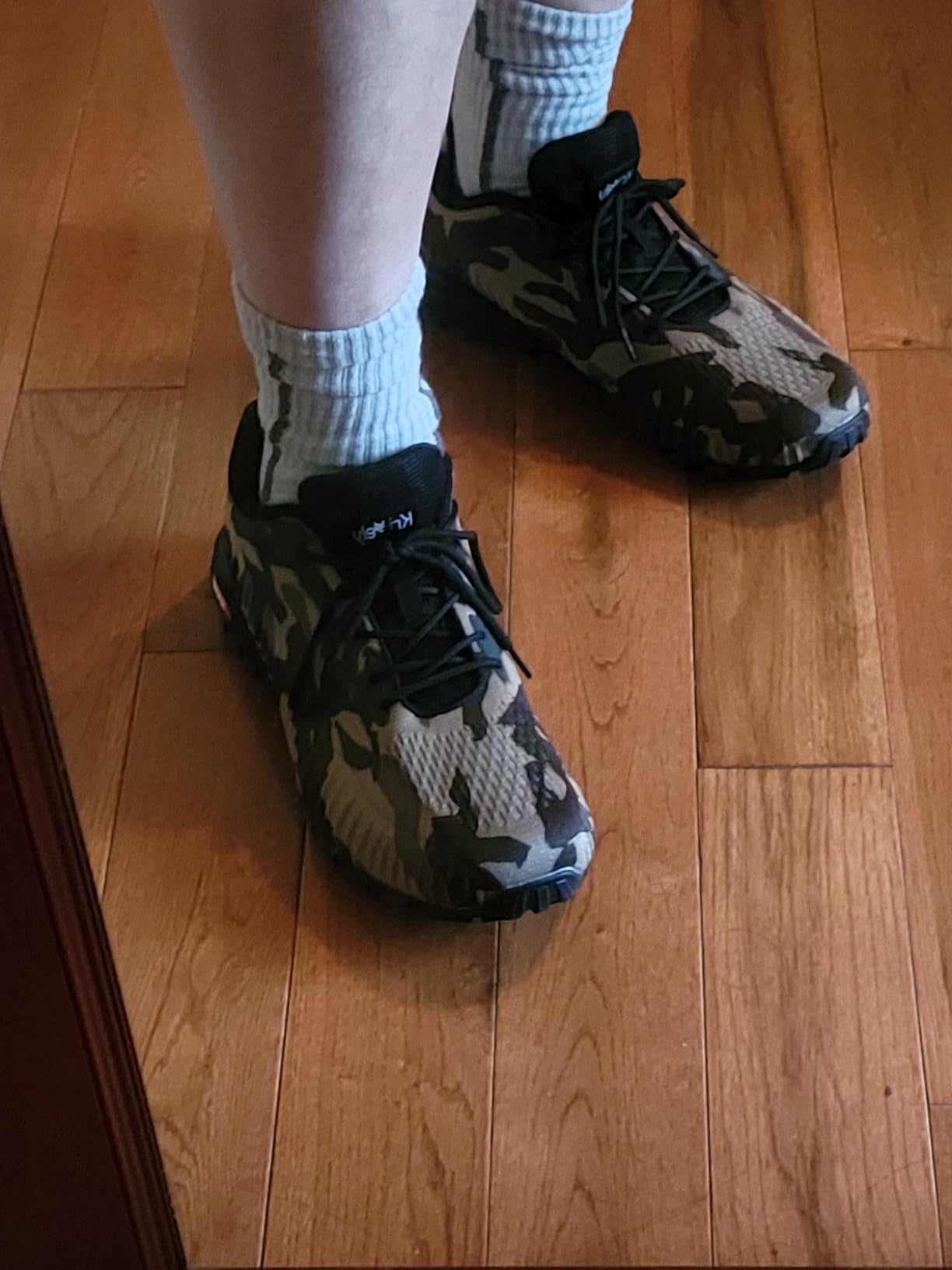 Final product comparison showing Kricely trail shoes alongside premium alternatives