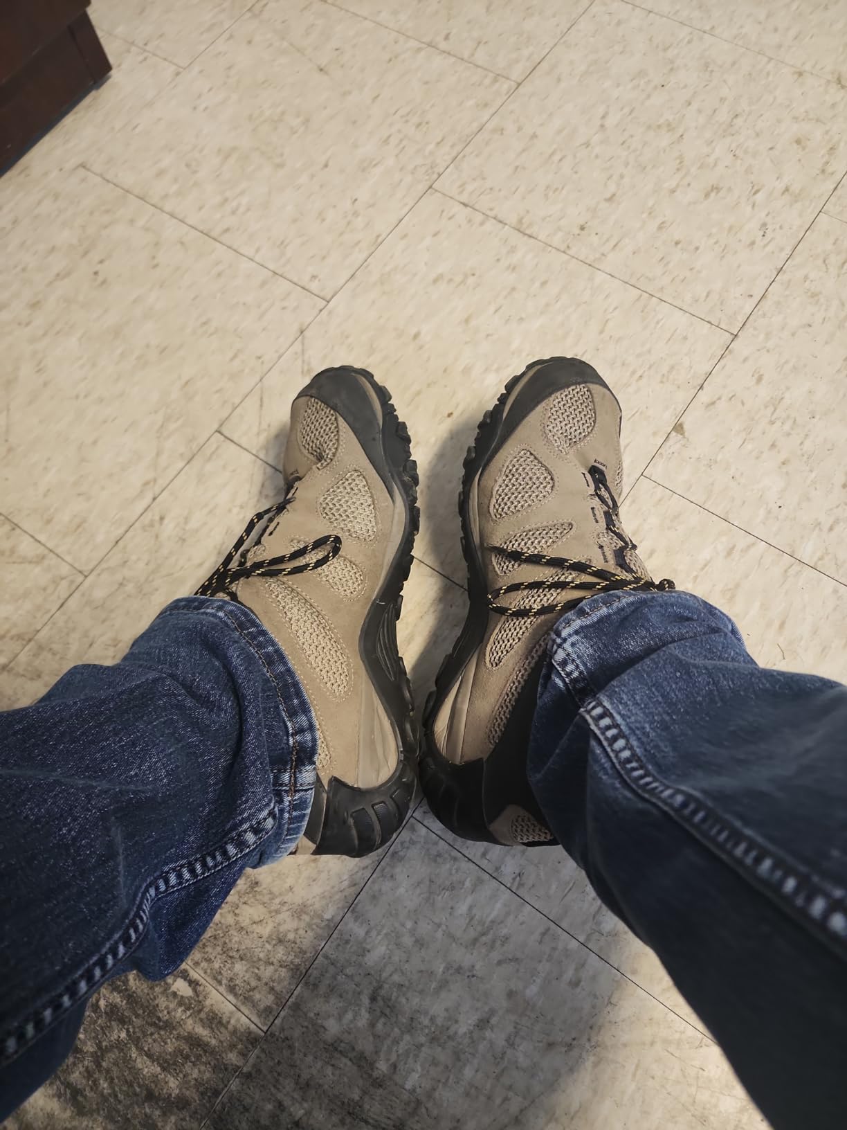 Another angle of Merrell Yokota 2 on rocky desert trail demonstrating real-world hiking conditions