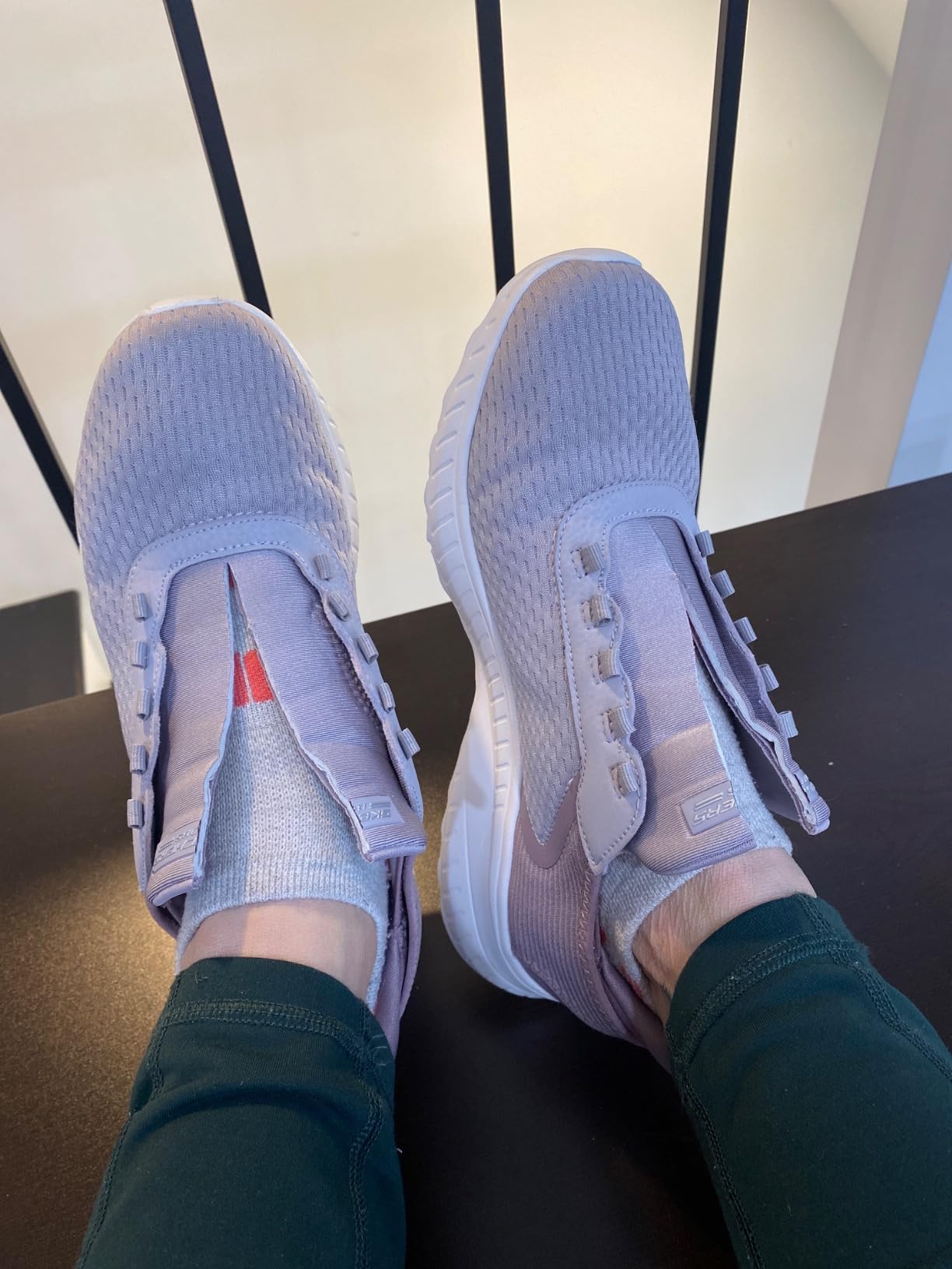 Real-world wear testing of Skechers slip-ins showing daily use scenarios