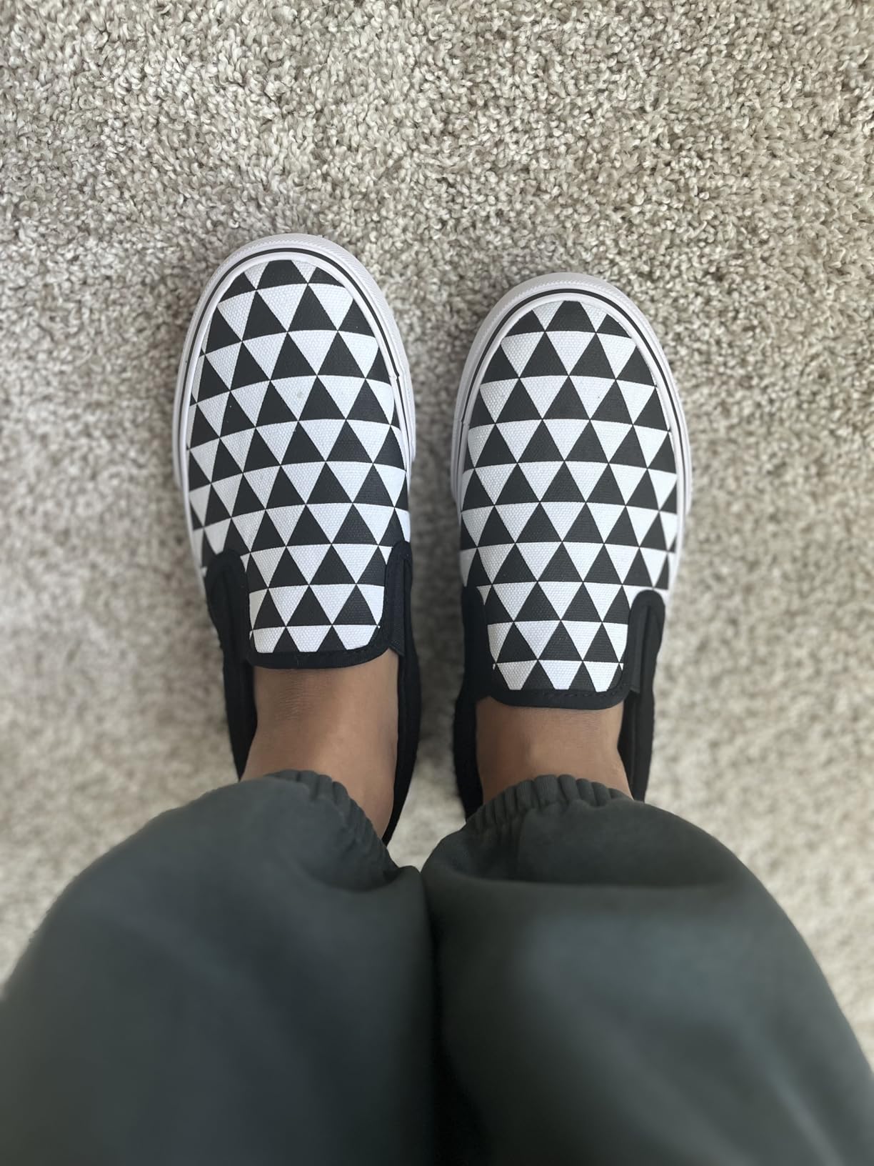 Women wearing slip-on sneakers during casual daily activities showing practical usage scenarios
