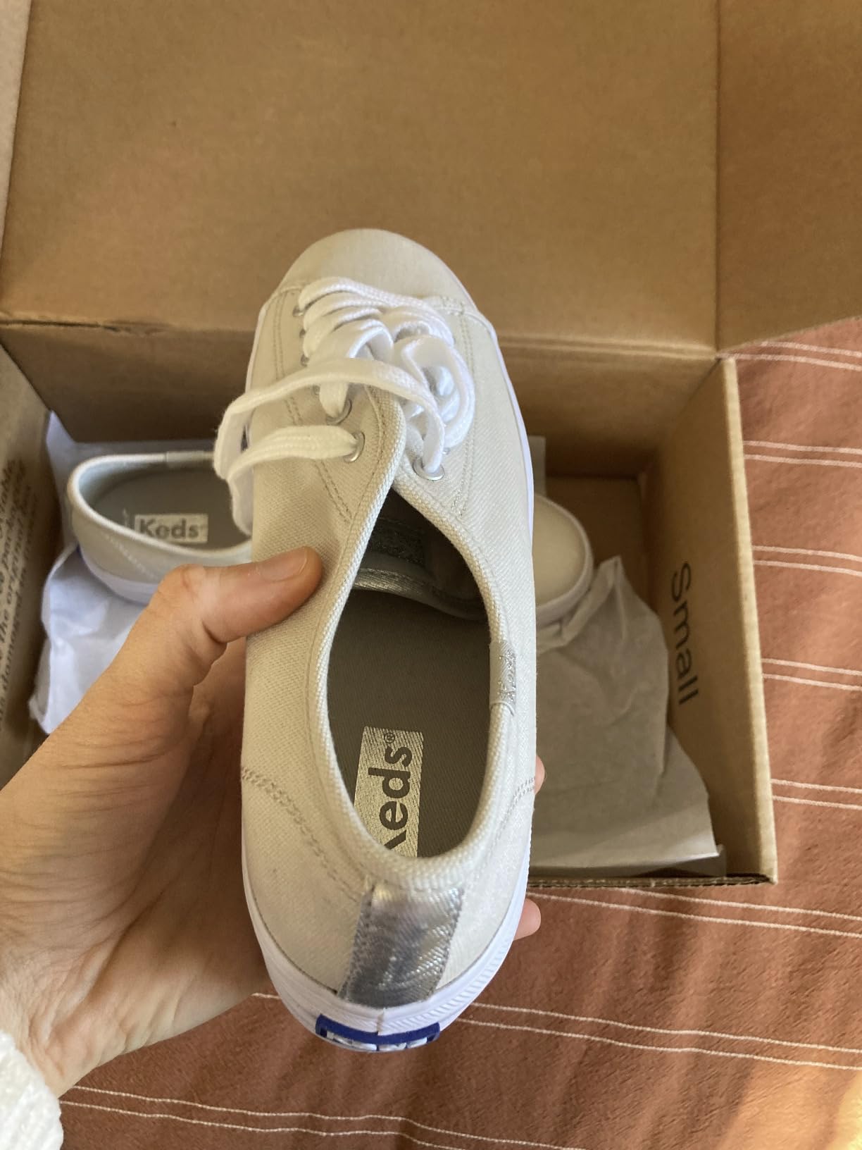 Bottom view of Keds Triple Up showing rubber outsole pattern and platform construction