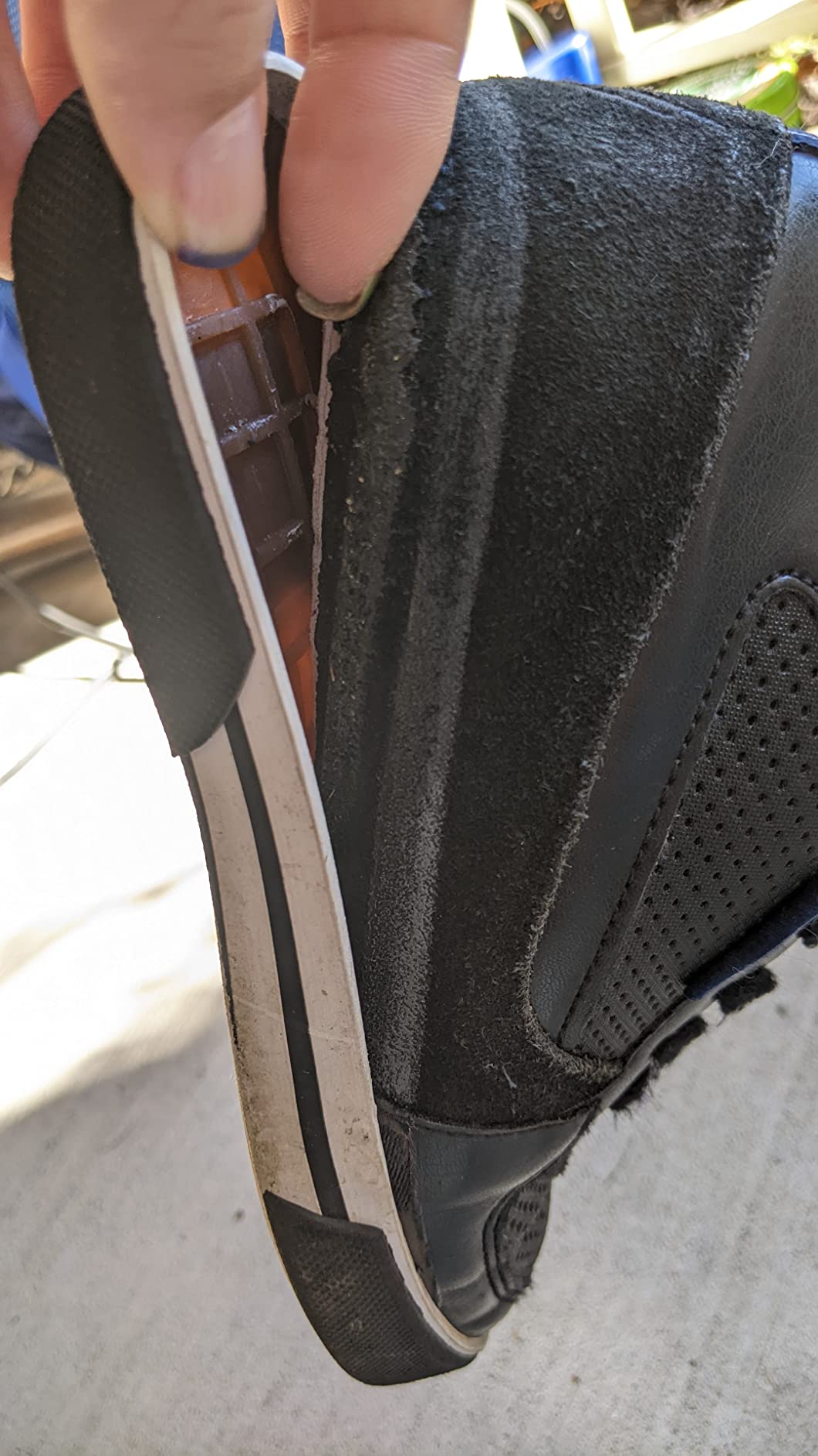 Nautica Horizon sneaker after school wear showing structural failure of sole attachment