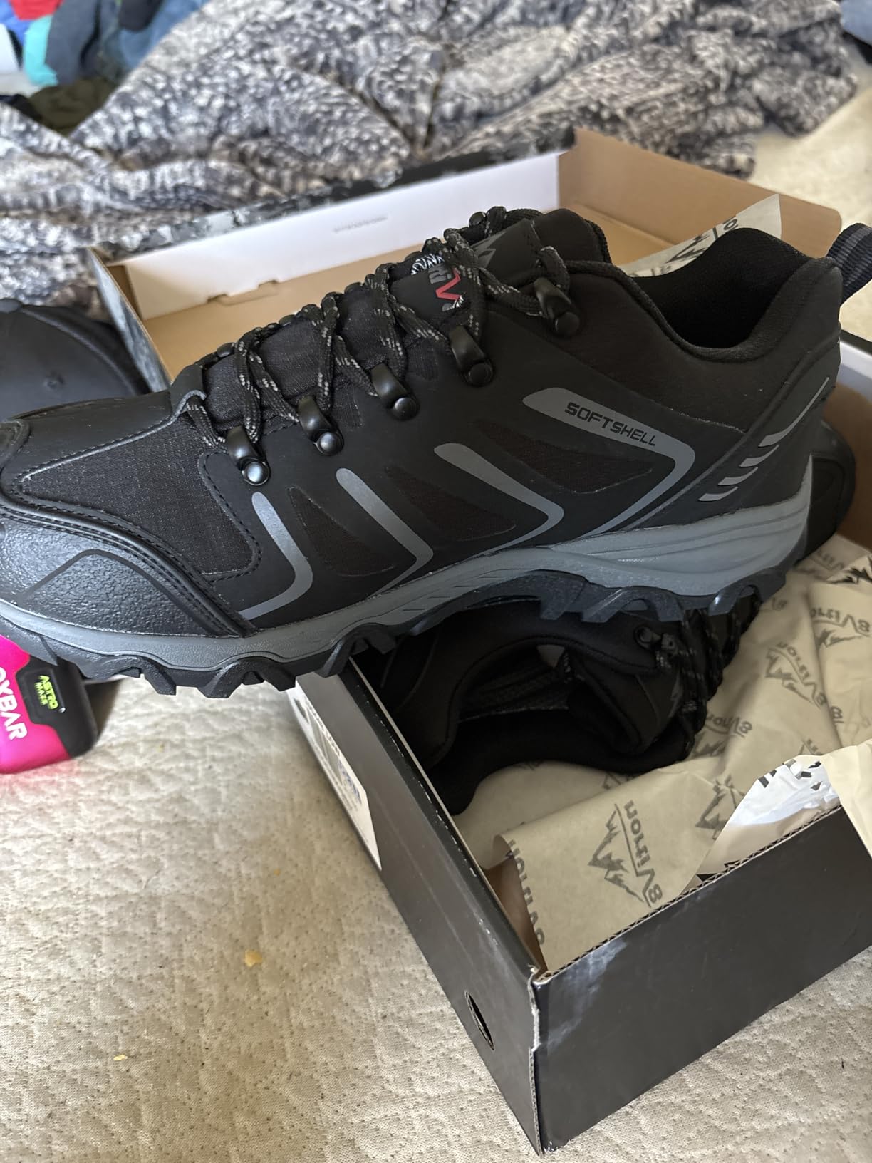 NORTIV 8 hiking shoes on rocky trail showing real-world usage and traction performance