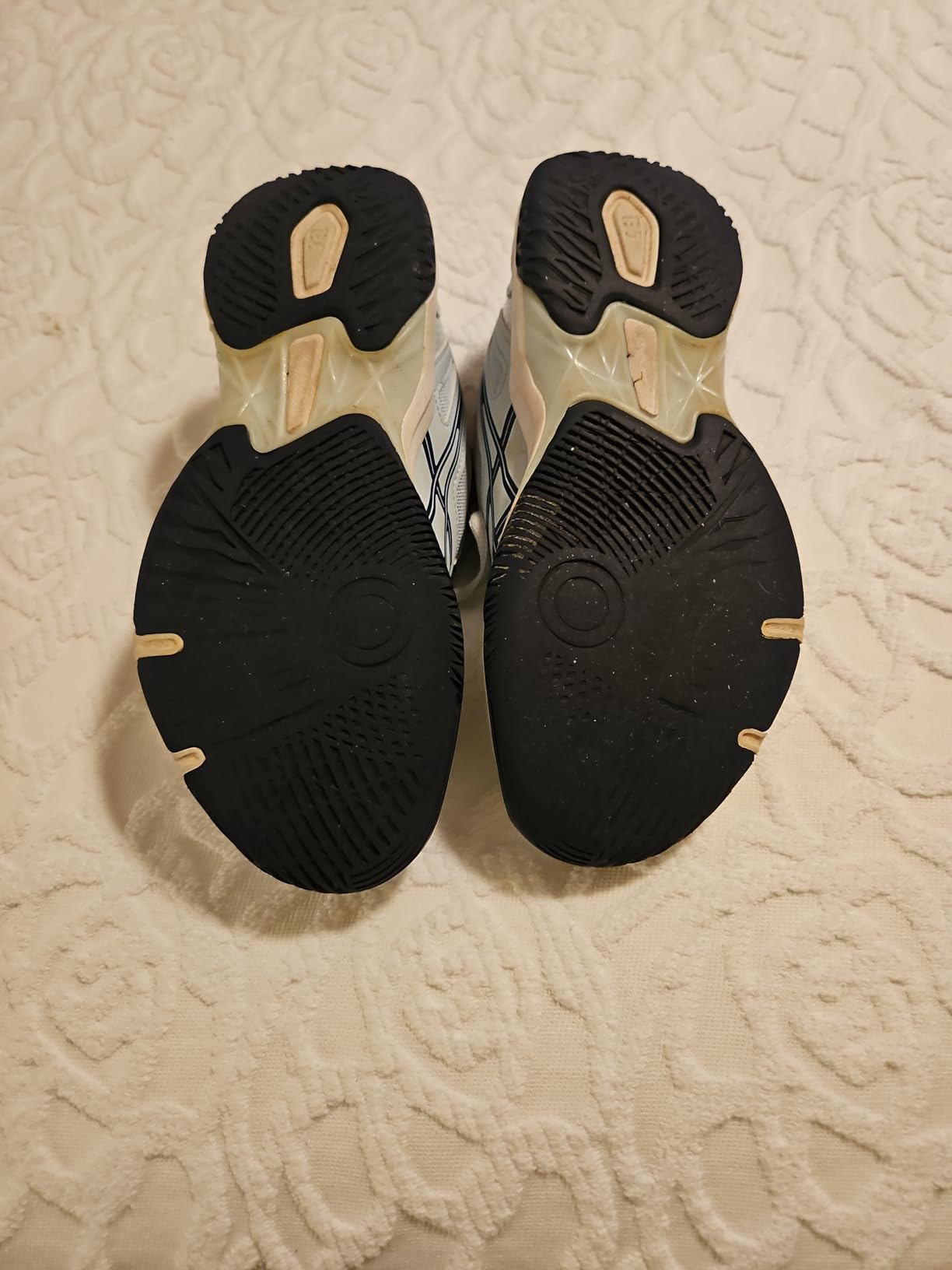 ASICS Gel-Rocket 10 durability test showing wear pattern after 8 weeks of use